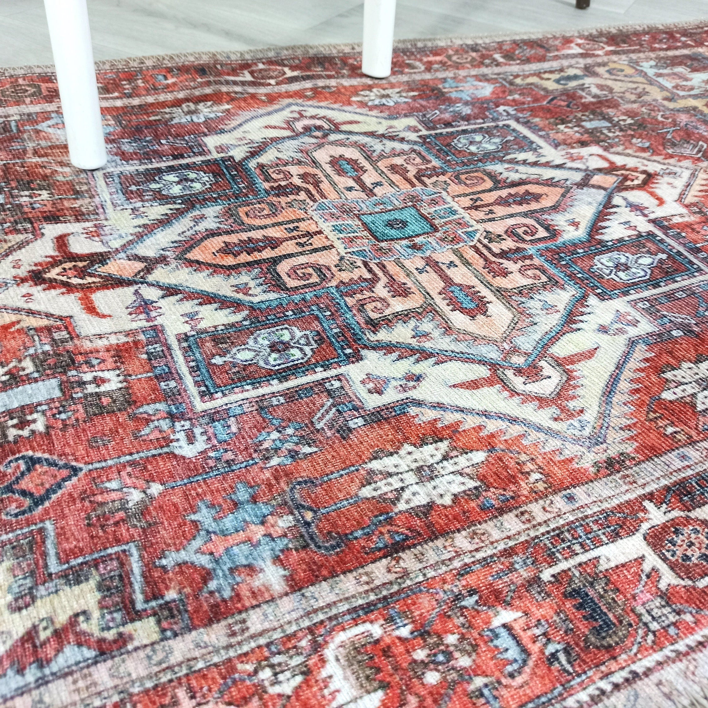 Talya1 Rug Muted Red Light Orange Persian Rug