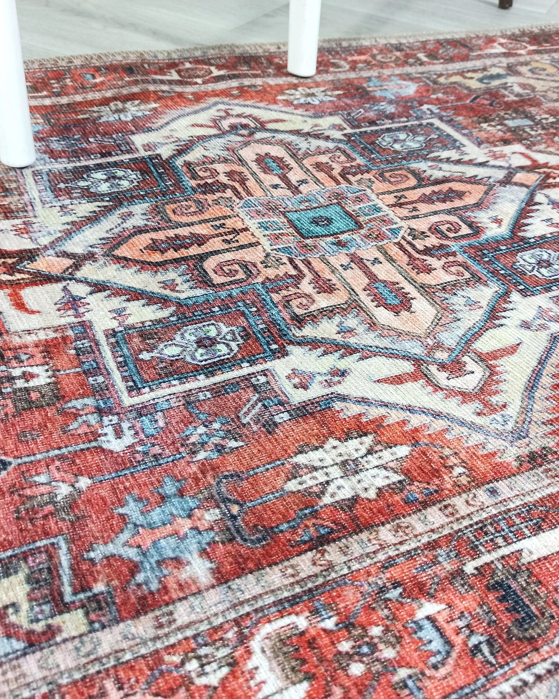 Talya1 Rug Muted Red Light Orange Persian Rug