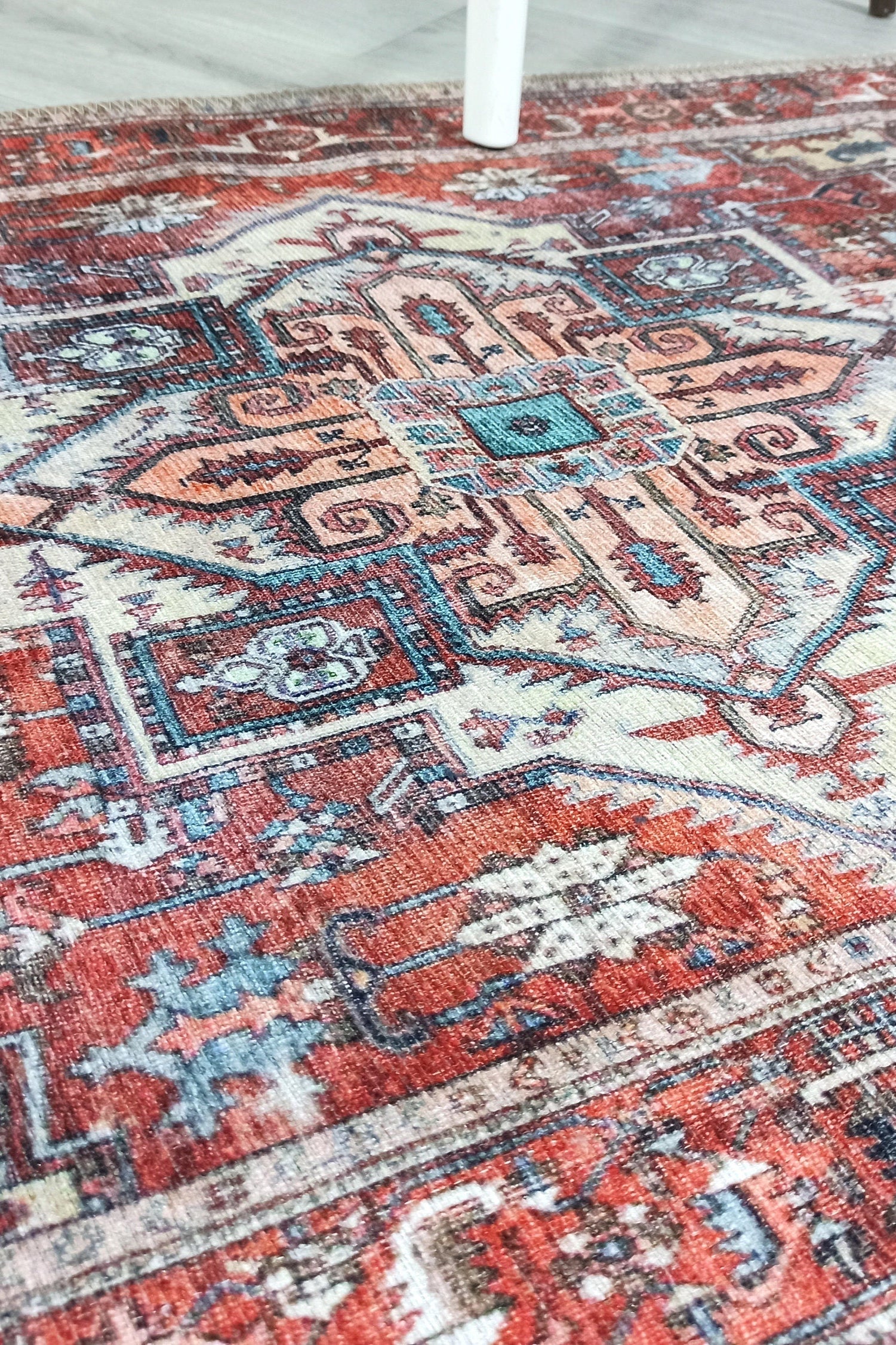 Talya1 Rug Muted Red Light Orange Persian Rug