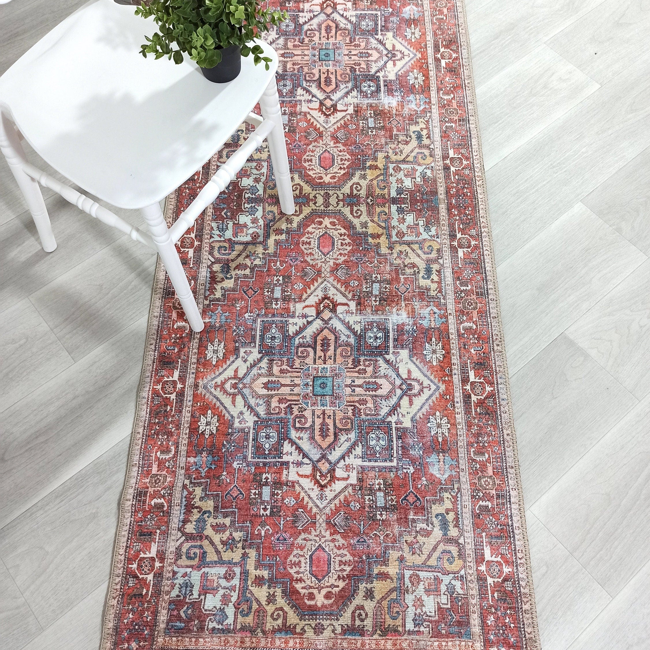 Talya1 Rug Muted Red Light Orange Persian Rug