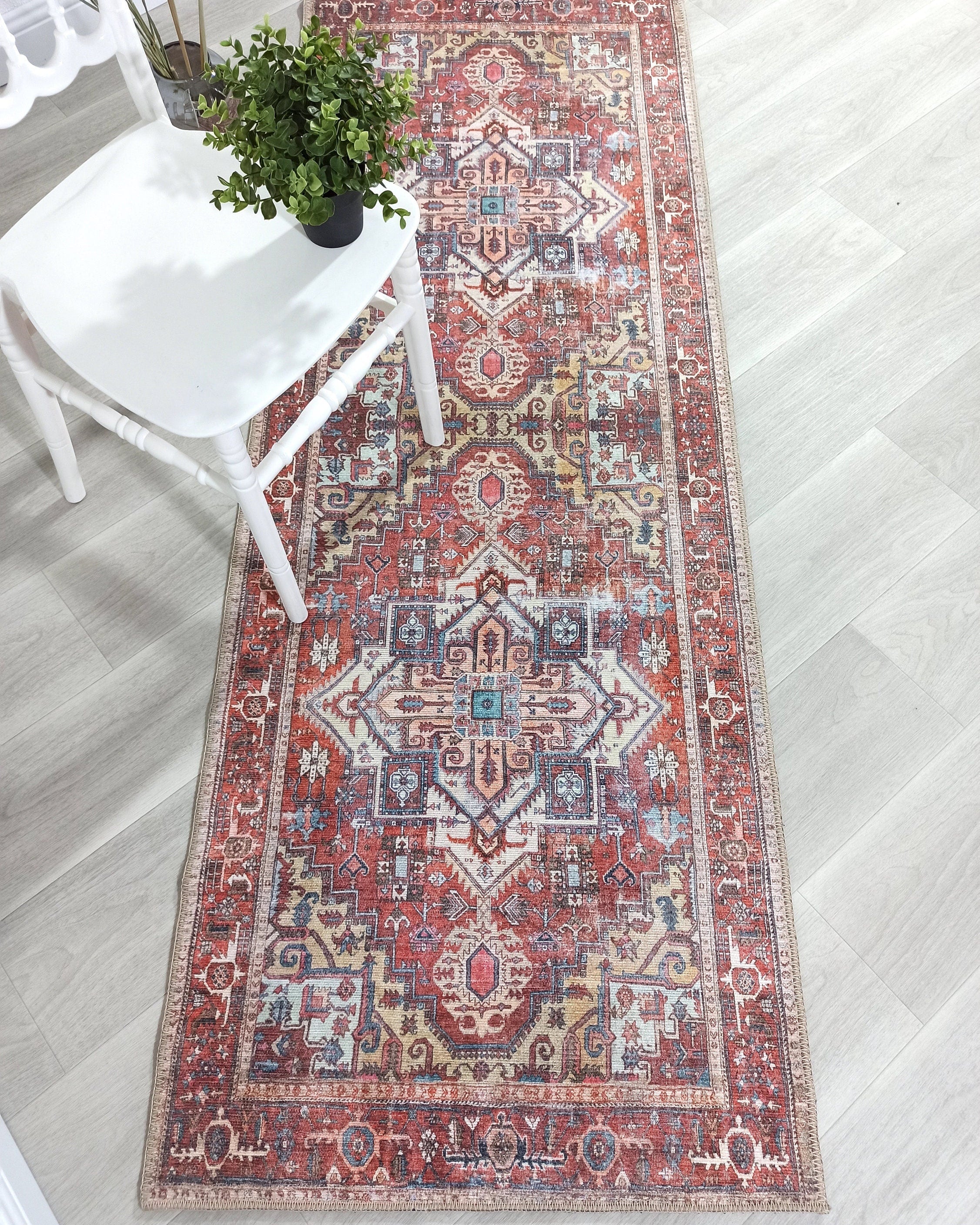 Talya1 Rug Muted Red Light Orange Persian Rug