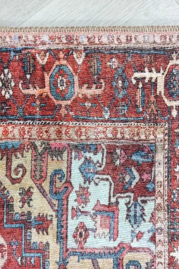 Talya1 Rug Muted Red Light Orange Persian Rug