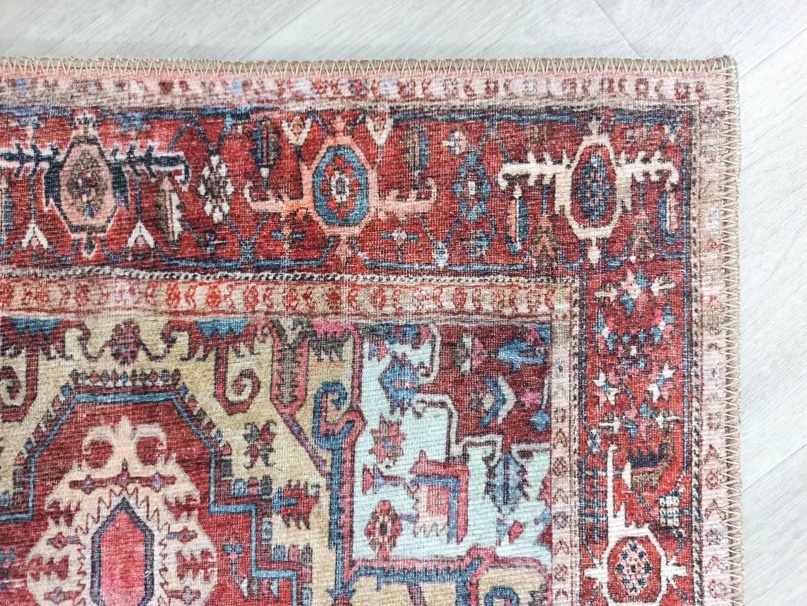 Talya1 Rug Muted Red Light Orange Persian Rug