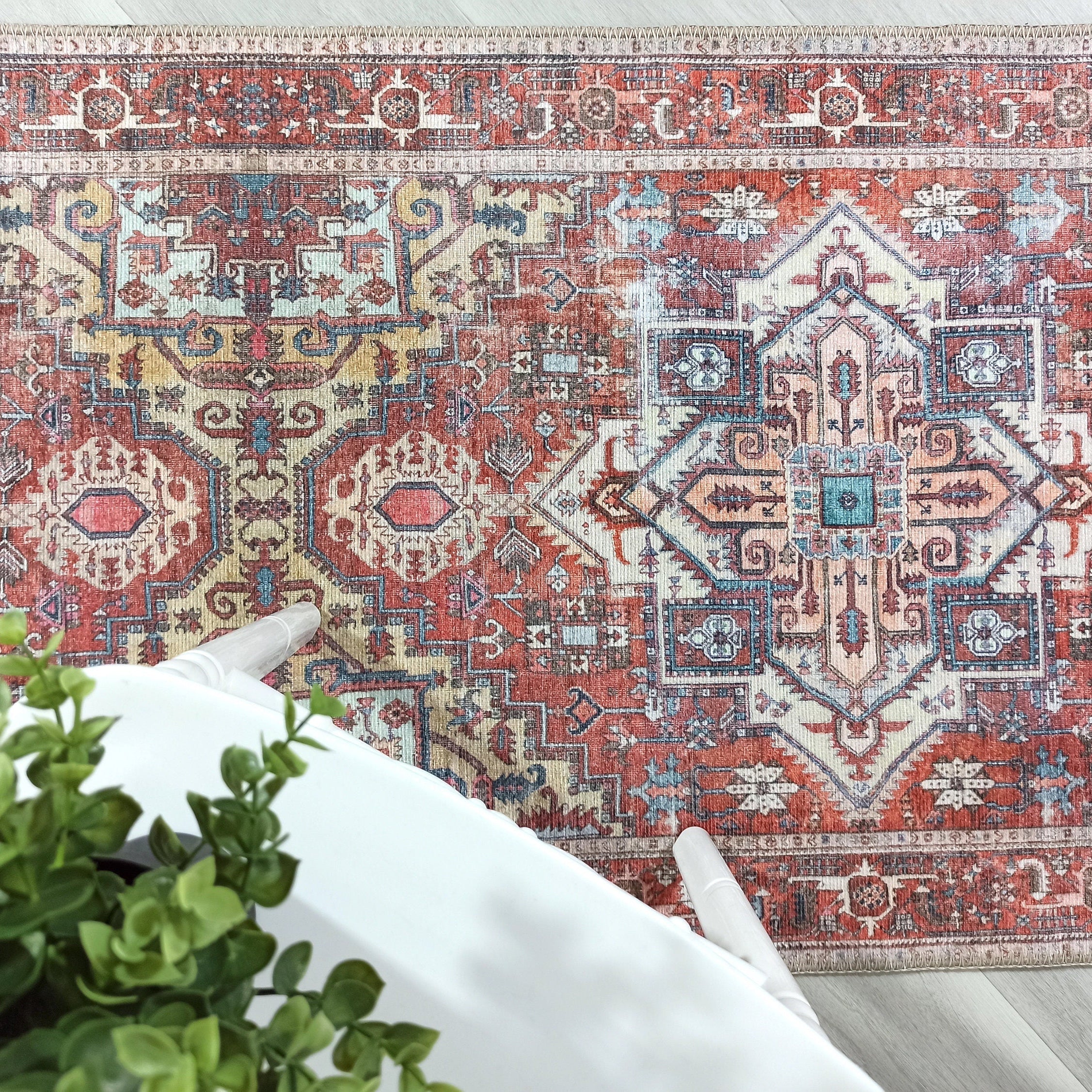 Talya1 Rug Muted Red Light Orange Persian Rug