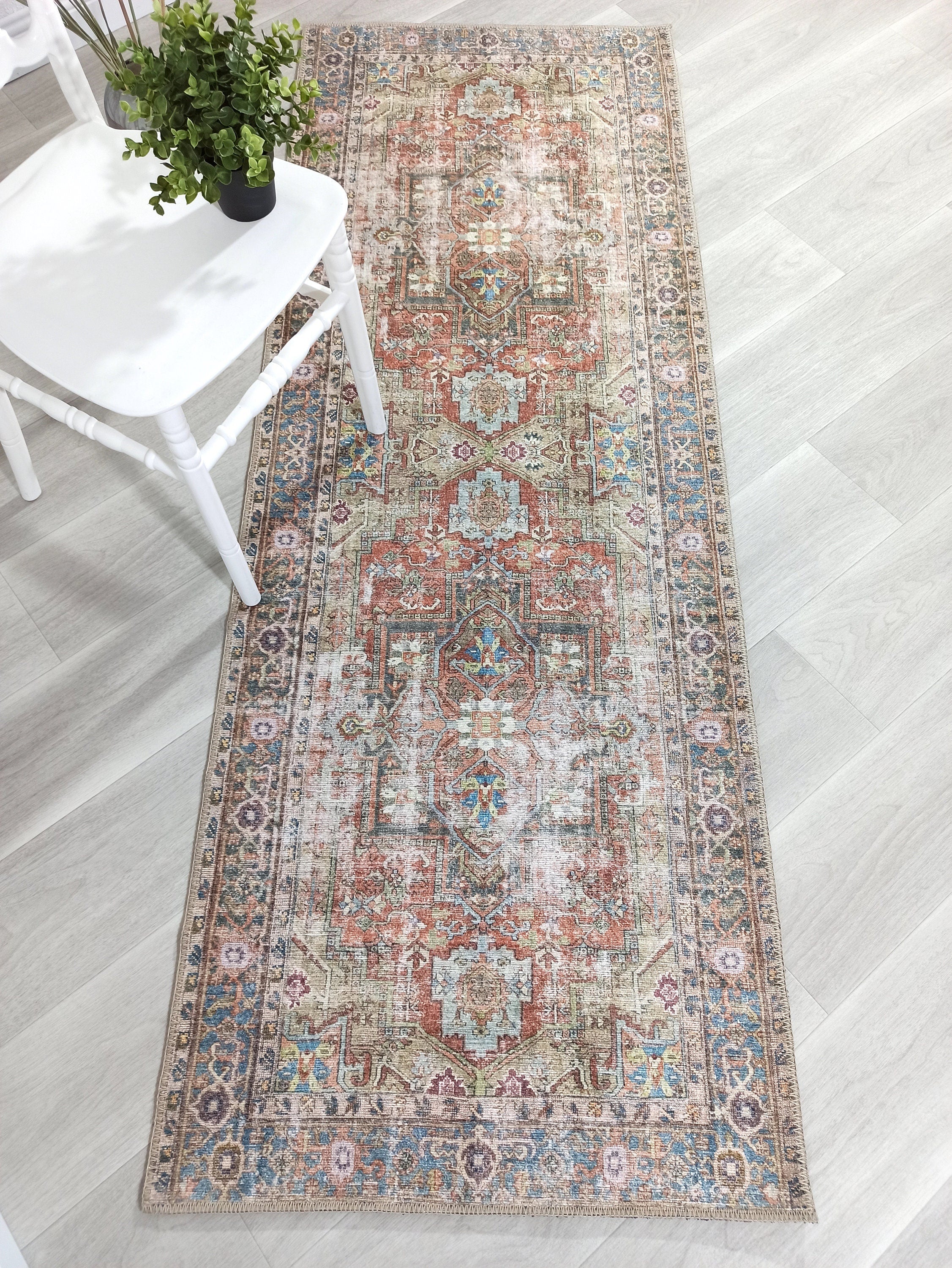 Taya Rug Traditional Earth tone Terracotta Floral Rug