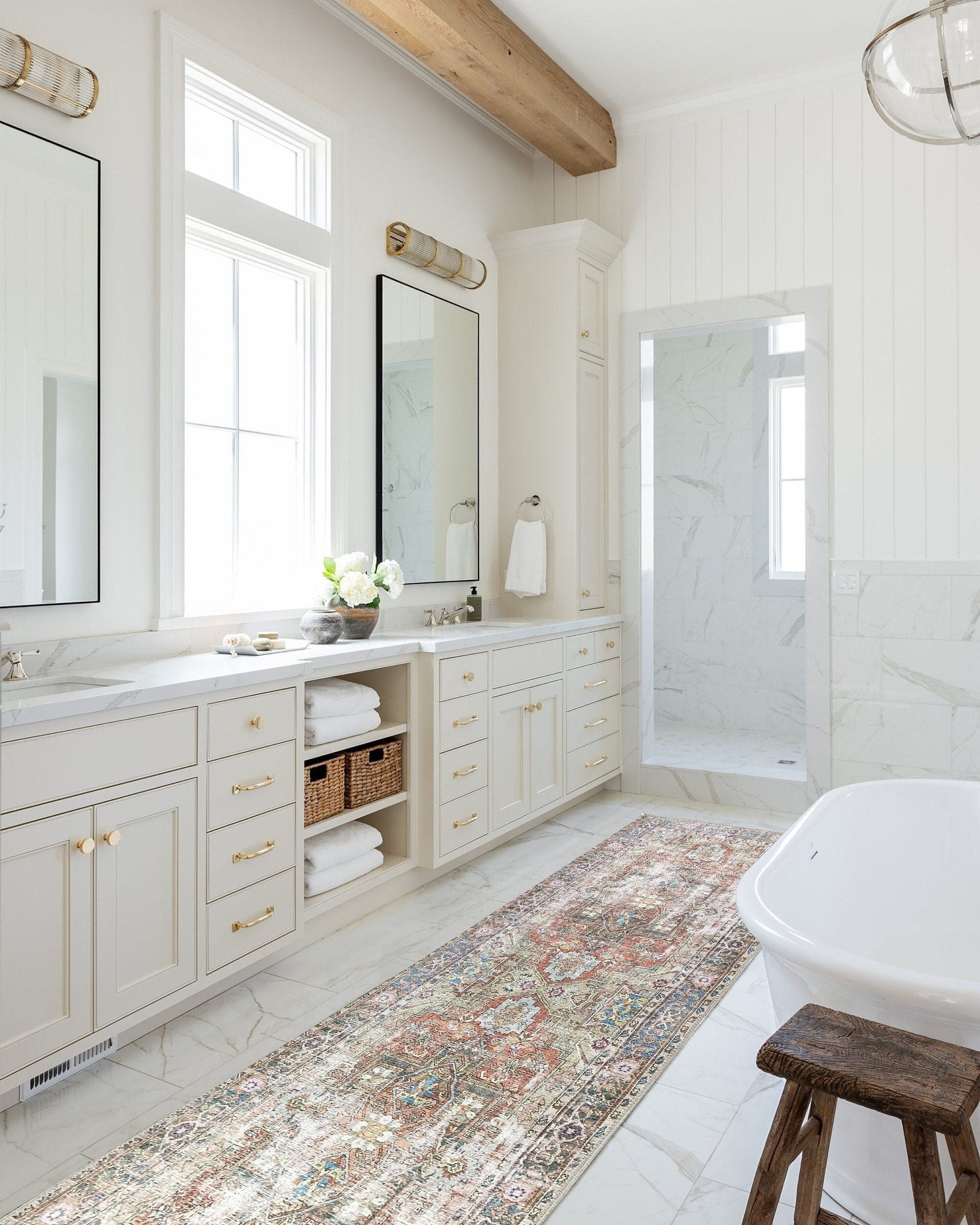 Taya Rug Traditional Earth tone Terracotta Floral Rug