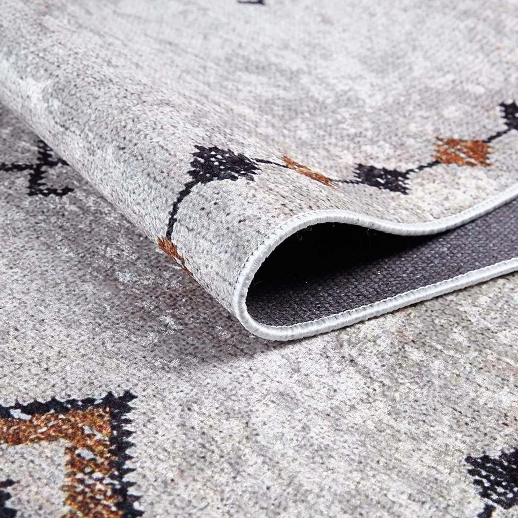 Tayha Turkish Beige Diamond Medallion Rug