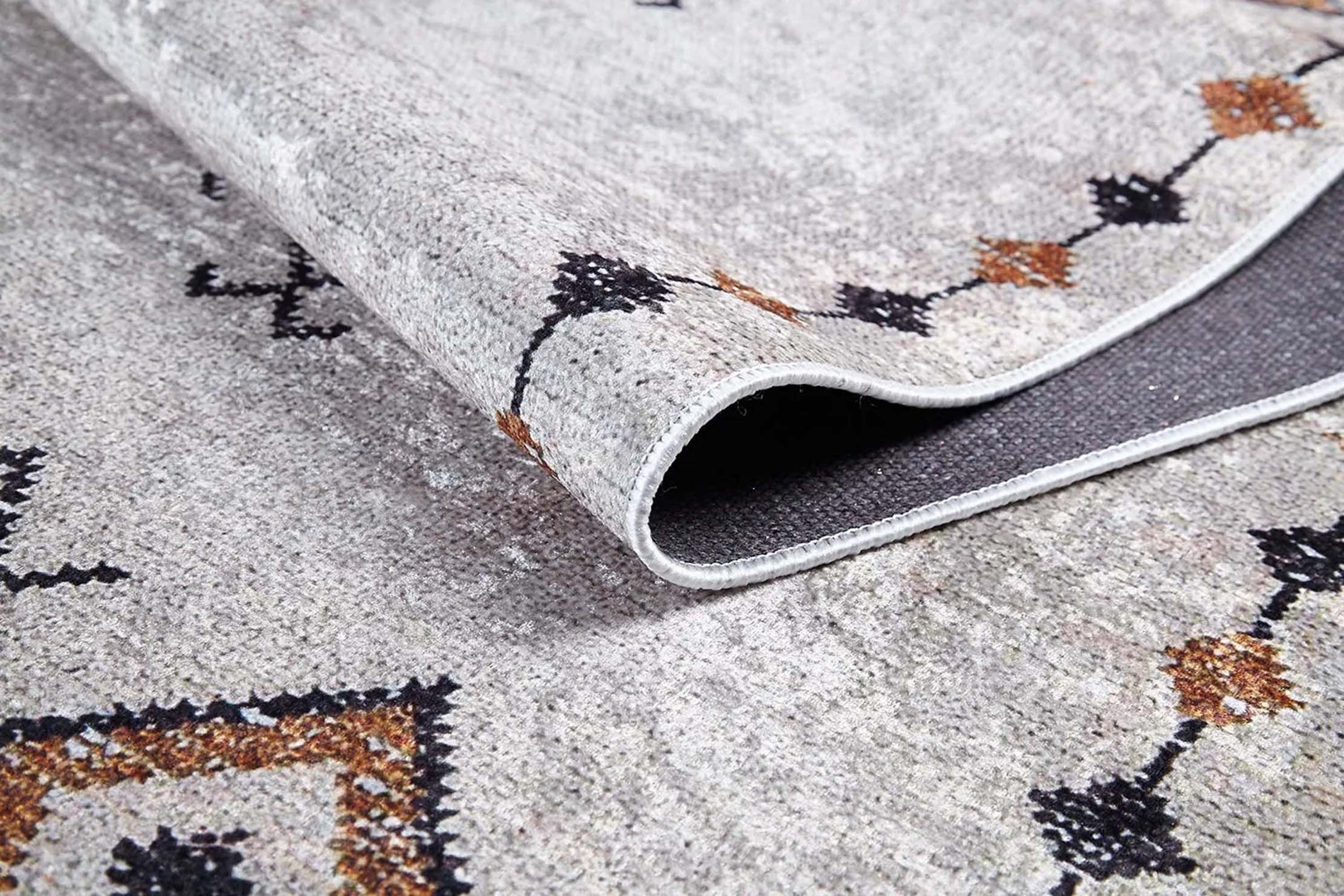 Tayha Turkish Beige Diamond Medallion Rug