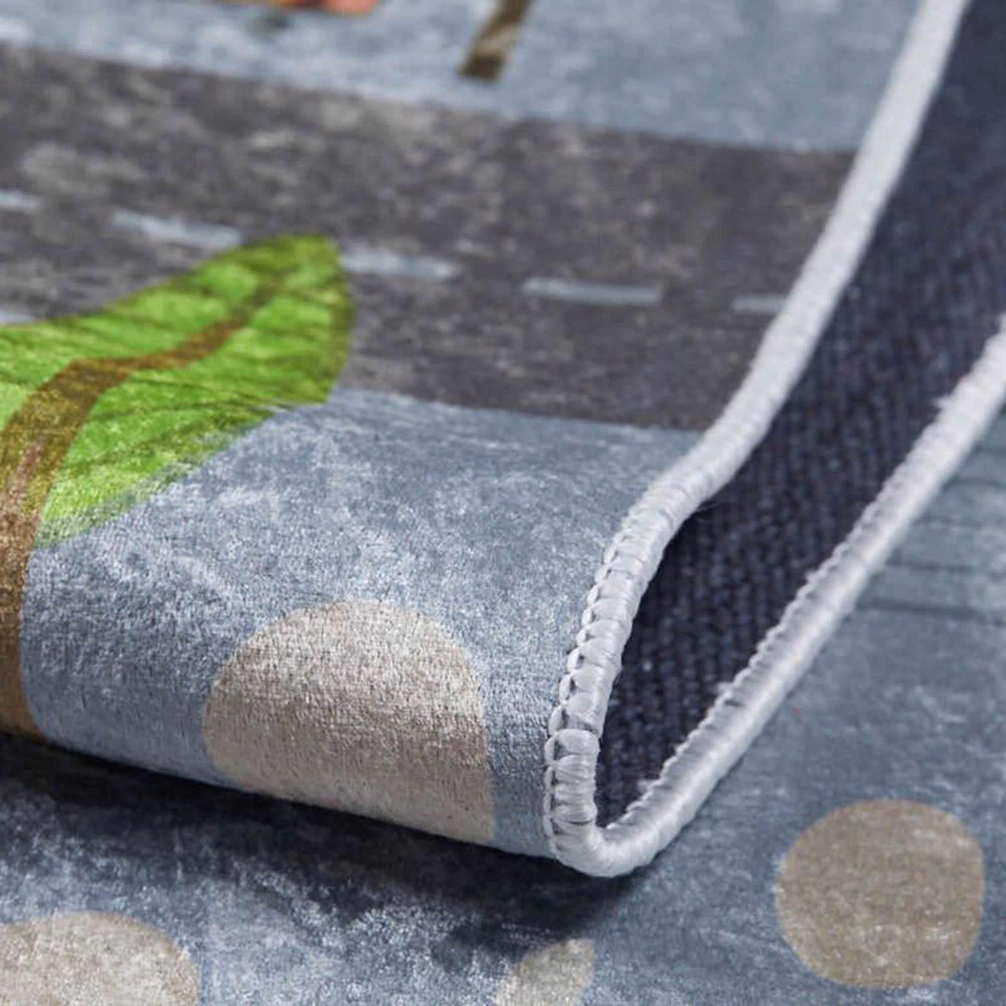 Tera City Traffic Gray Kids Rug