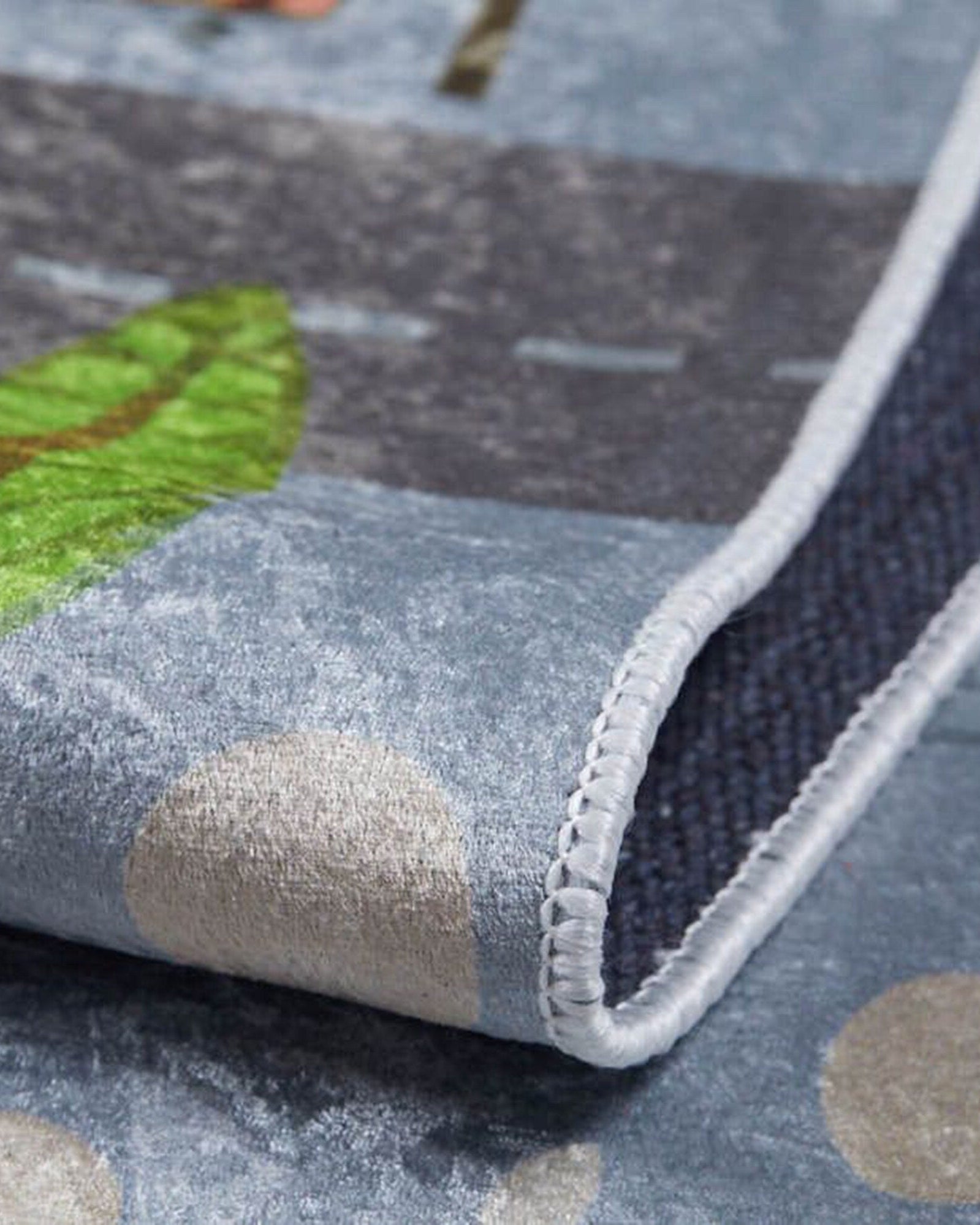 Tera City Traffic Gray Kids Rug