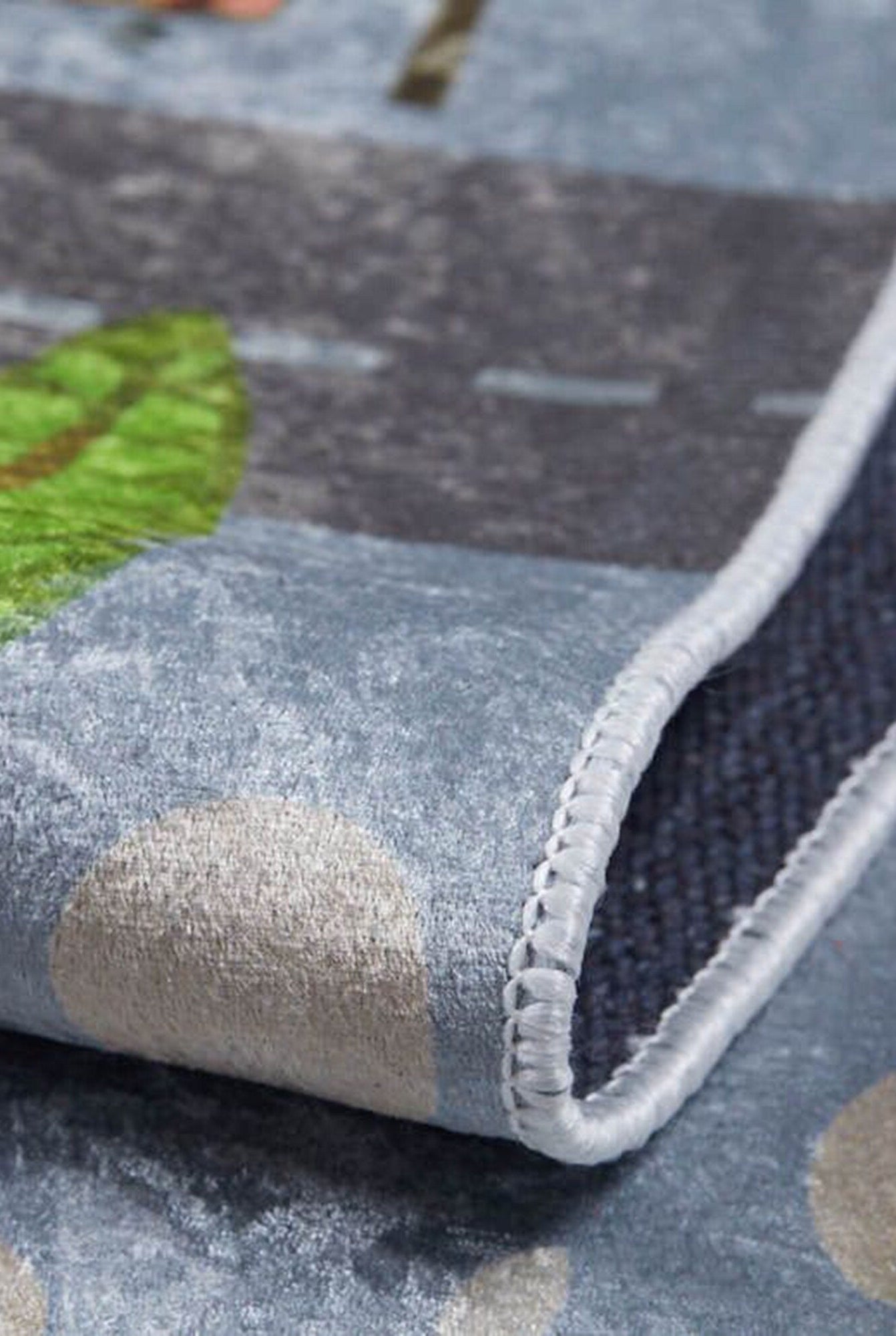 Tera City Traffic Gray Kids Rug