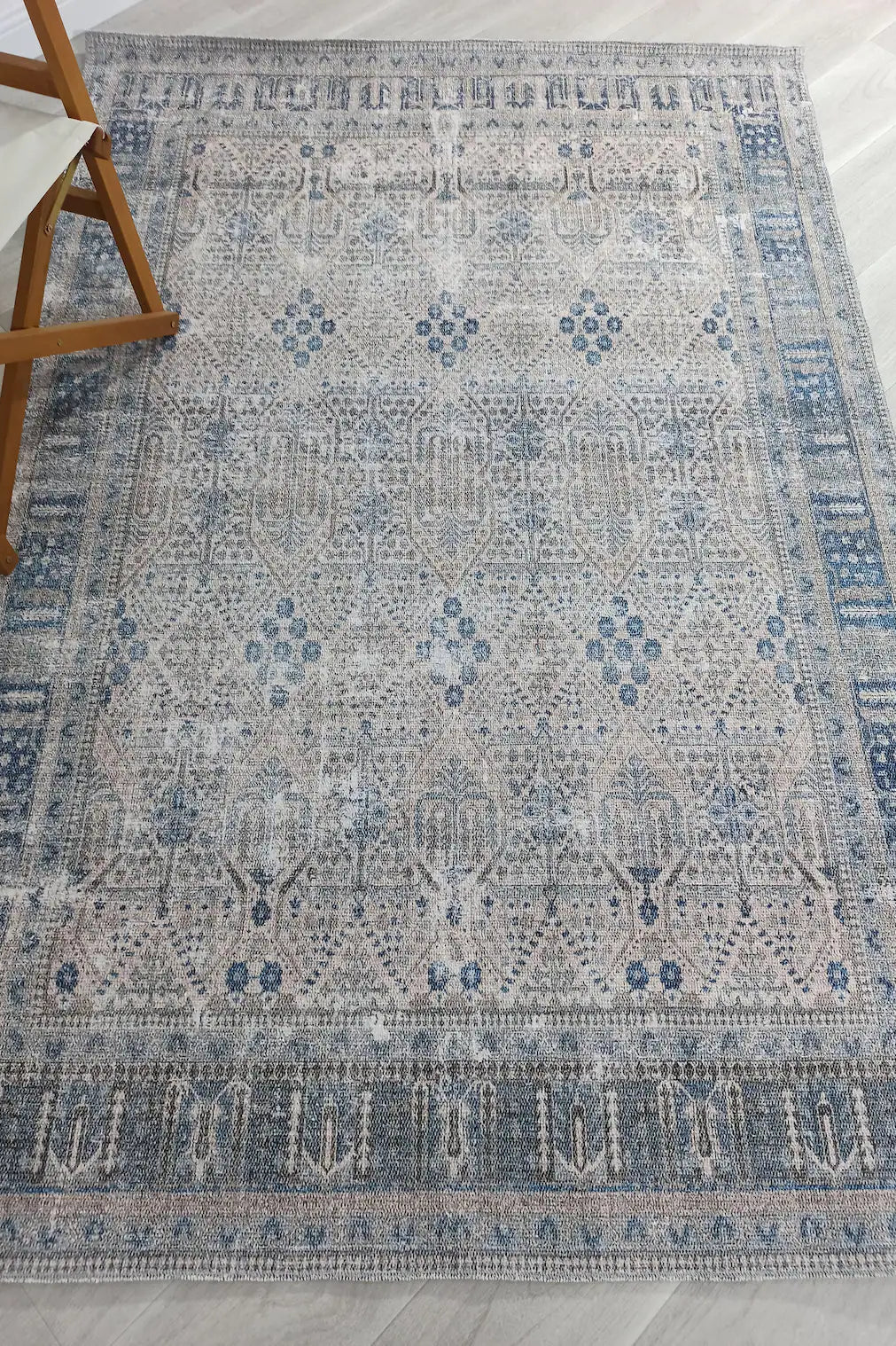 Tiana Rug Neutral Turkish Faded Gray Blue Rug