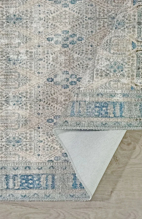 Tiana Rug Neutral Turkish Faded Gray Blue Rug