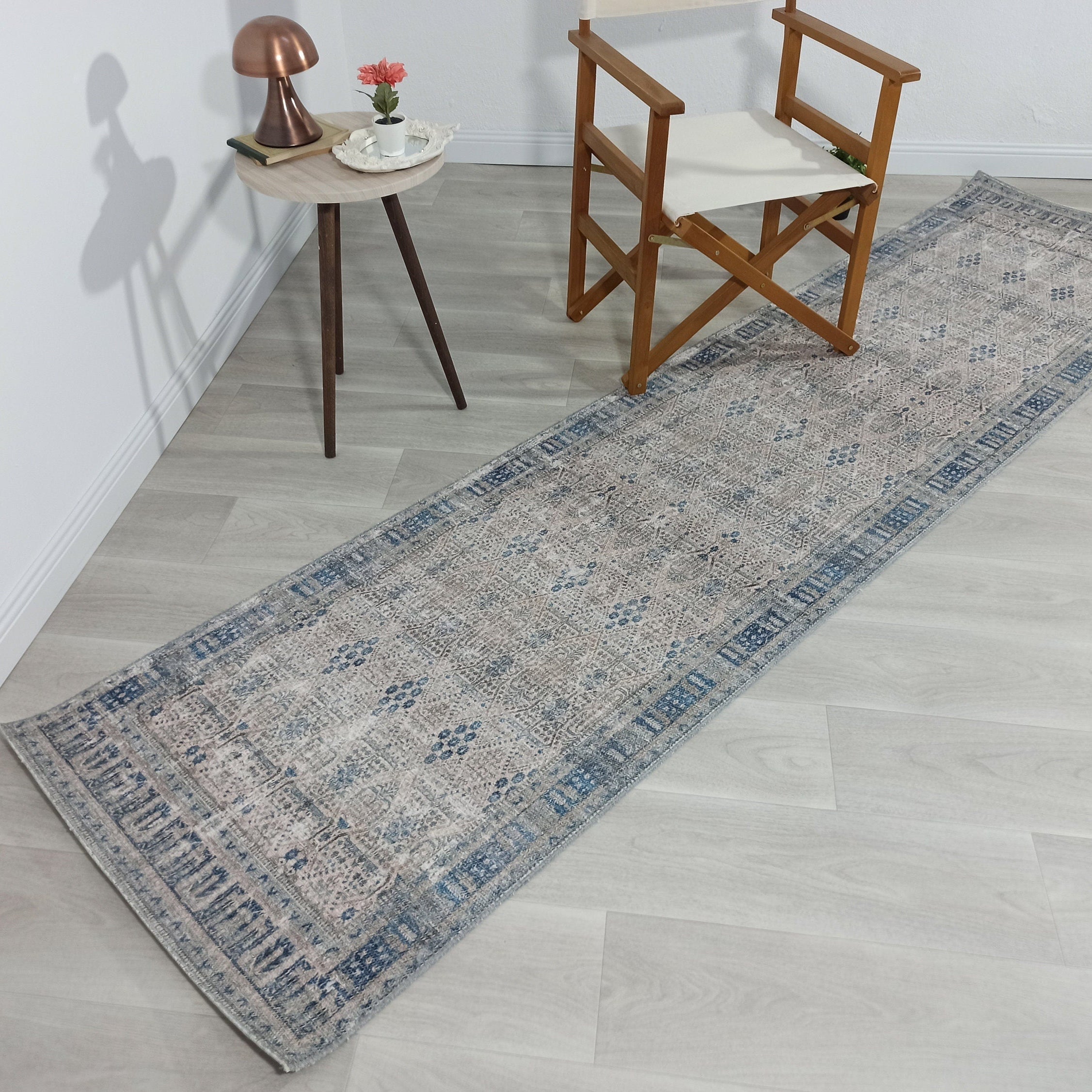 Tiana Rug Neutral Turkish Faded Gray Blue Rug