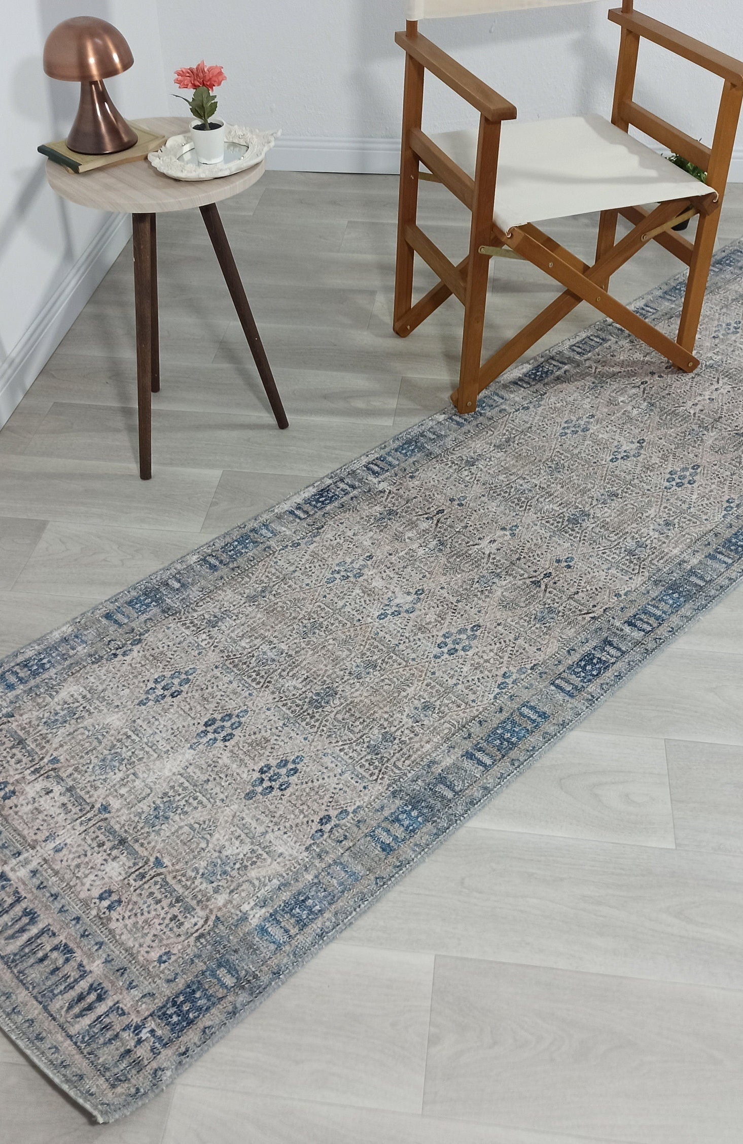 Tiana Rug Neutral Turkish Faded Gray Blue Rug