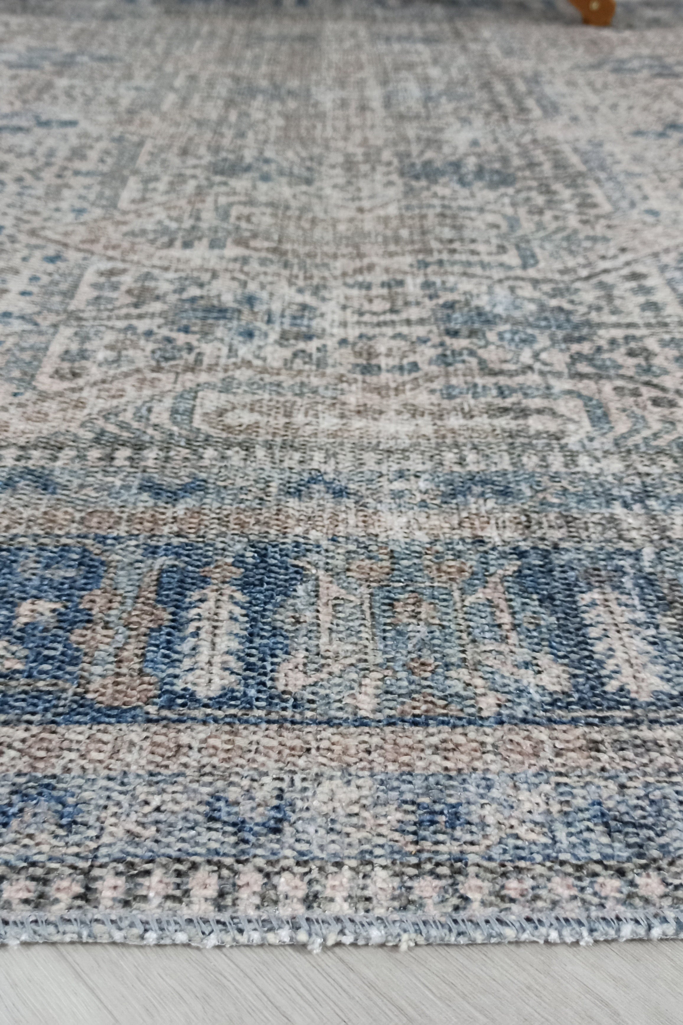 Tiana Rug Neutral Turkish Faded Gray Blue Rug