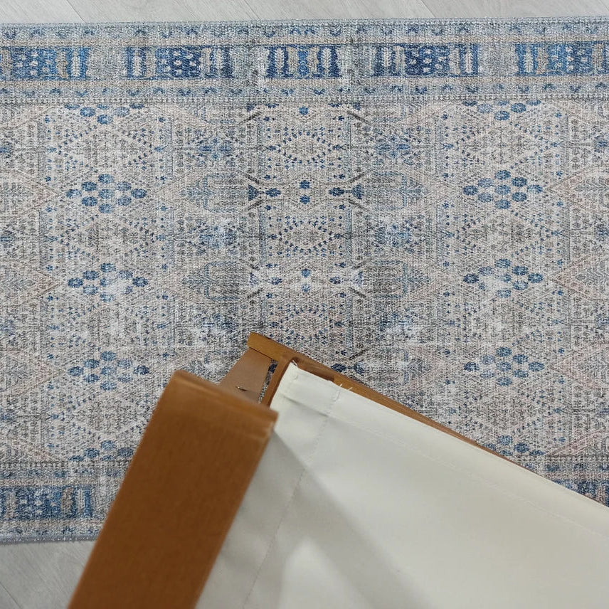 Tiana Rug Neutral Turkish Faded Gray Blue Rug