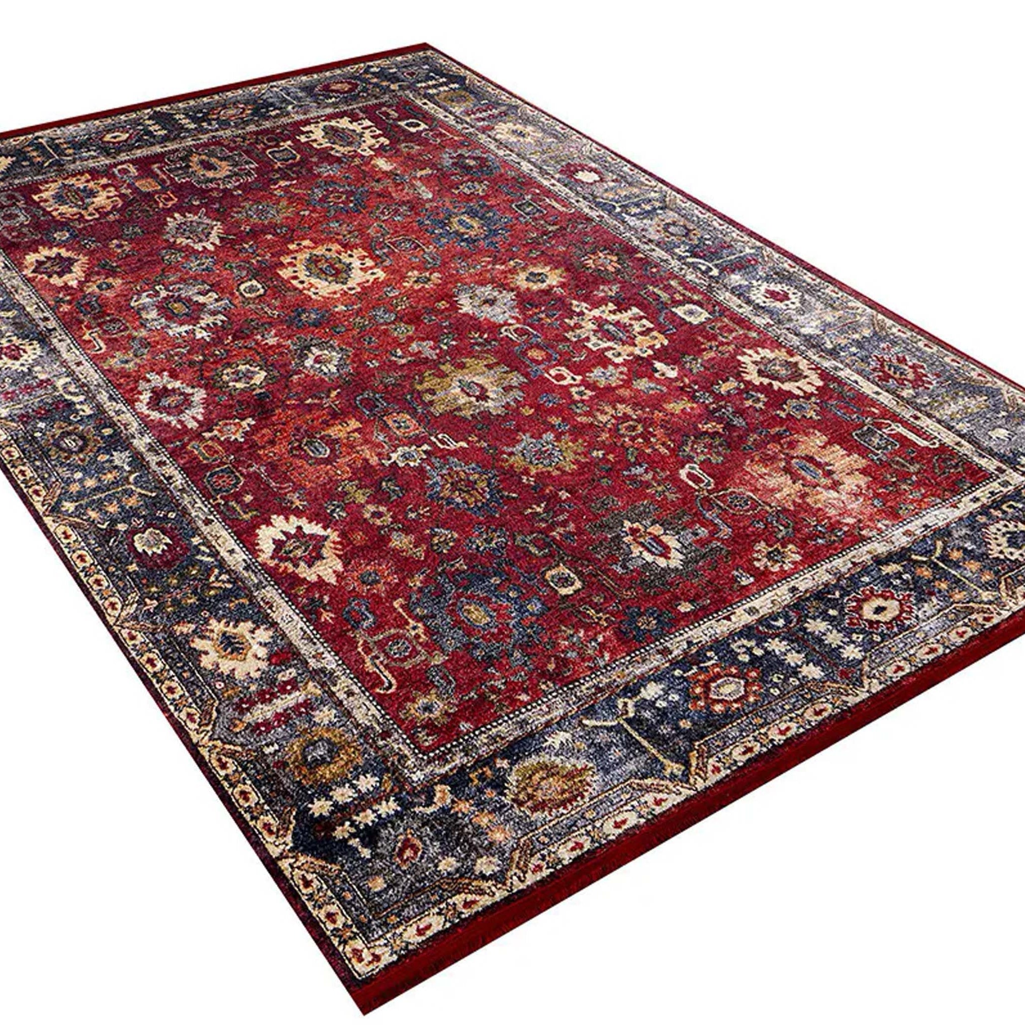 Tima Turkish Oushak Dark Red Rug