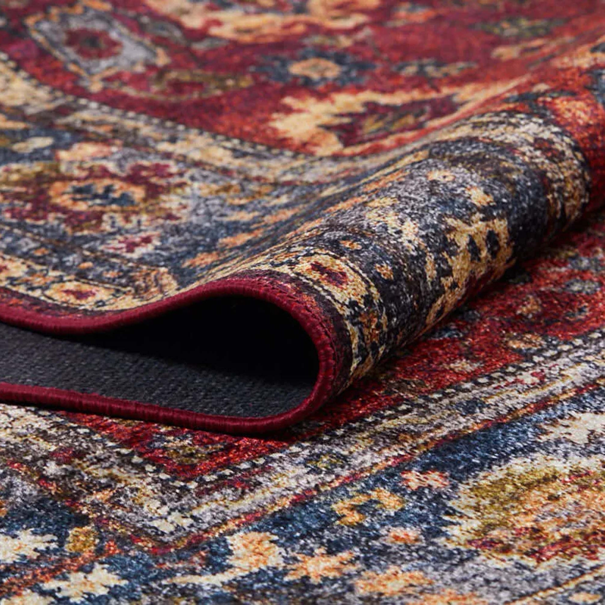 Tima Turkish Oushak Dark Red Rug