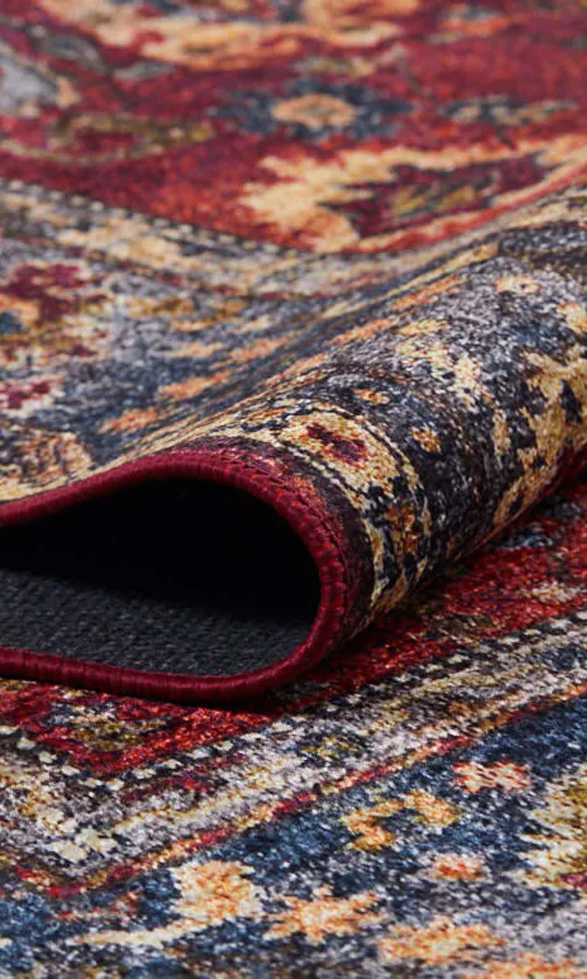 Tima Turkish Oushak Dark Red Rug