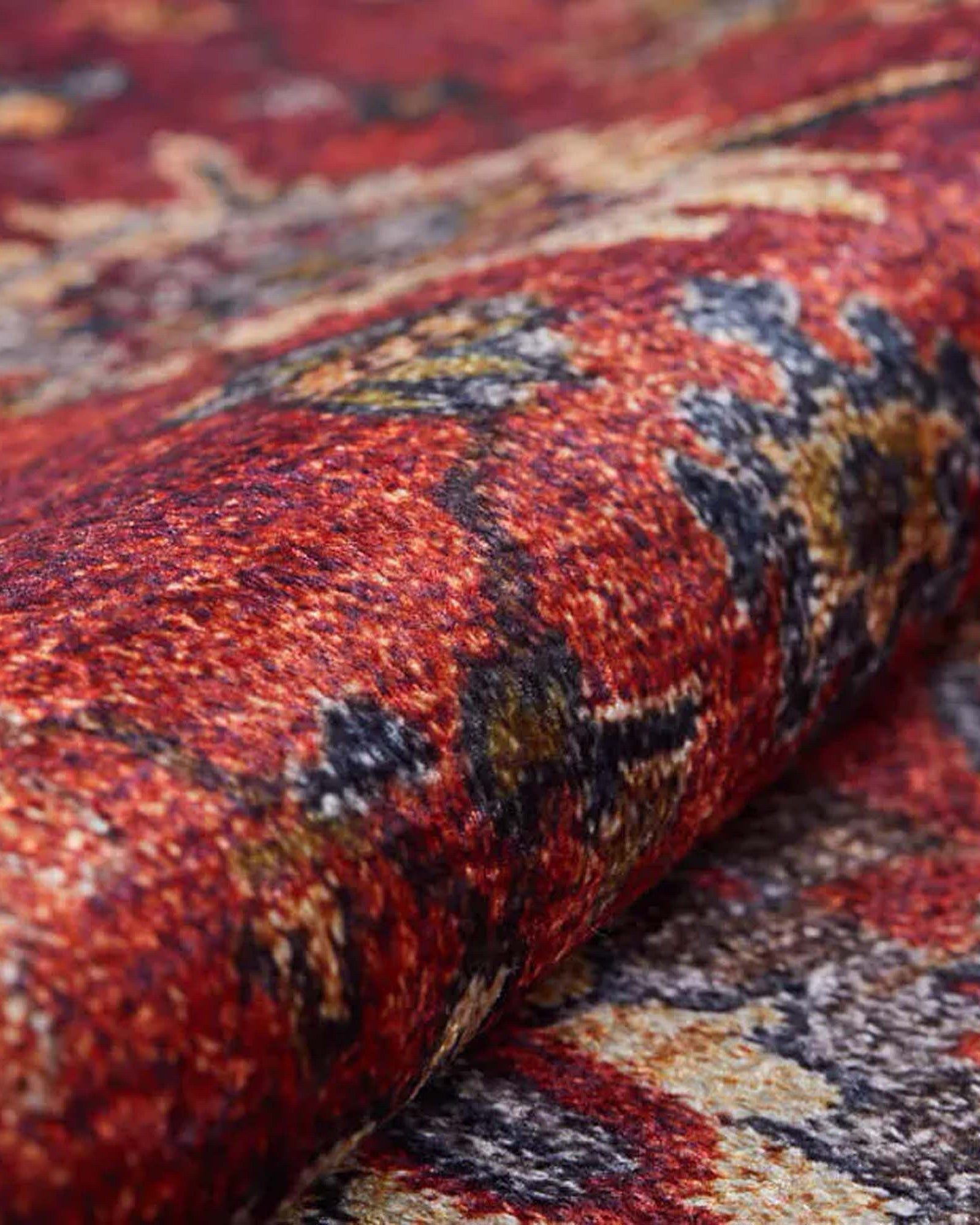 Tima Turkish Oushak Dark Red Rug