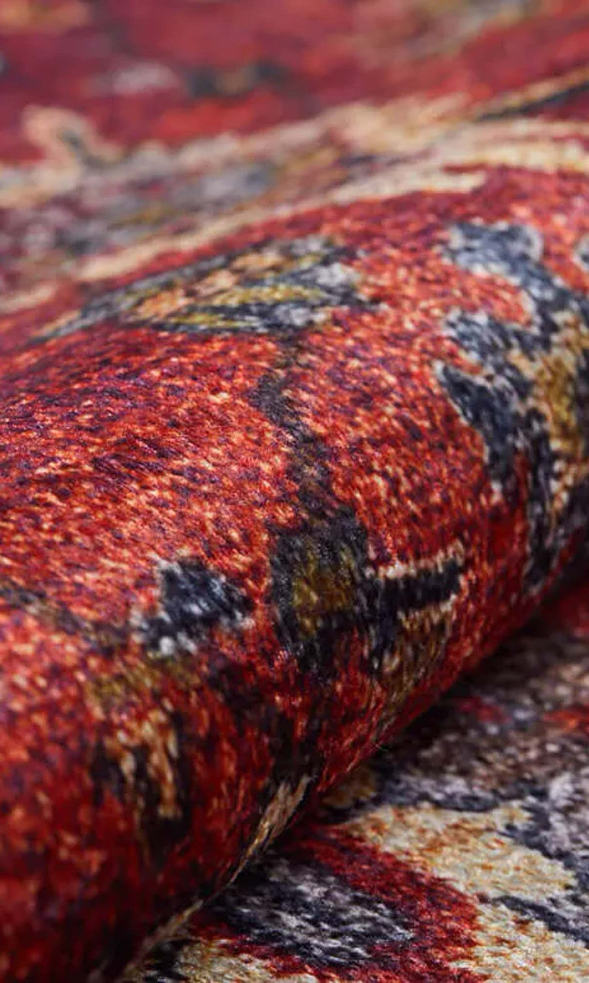 Tima Turkish Oushak Dark Red Rug