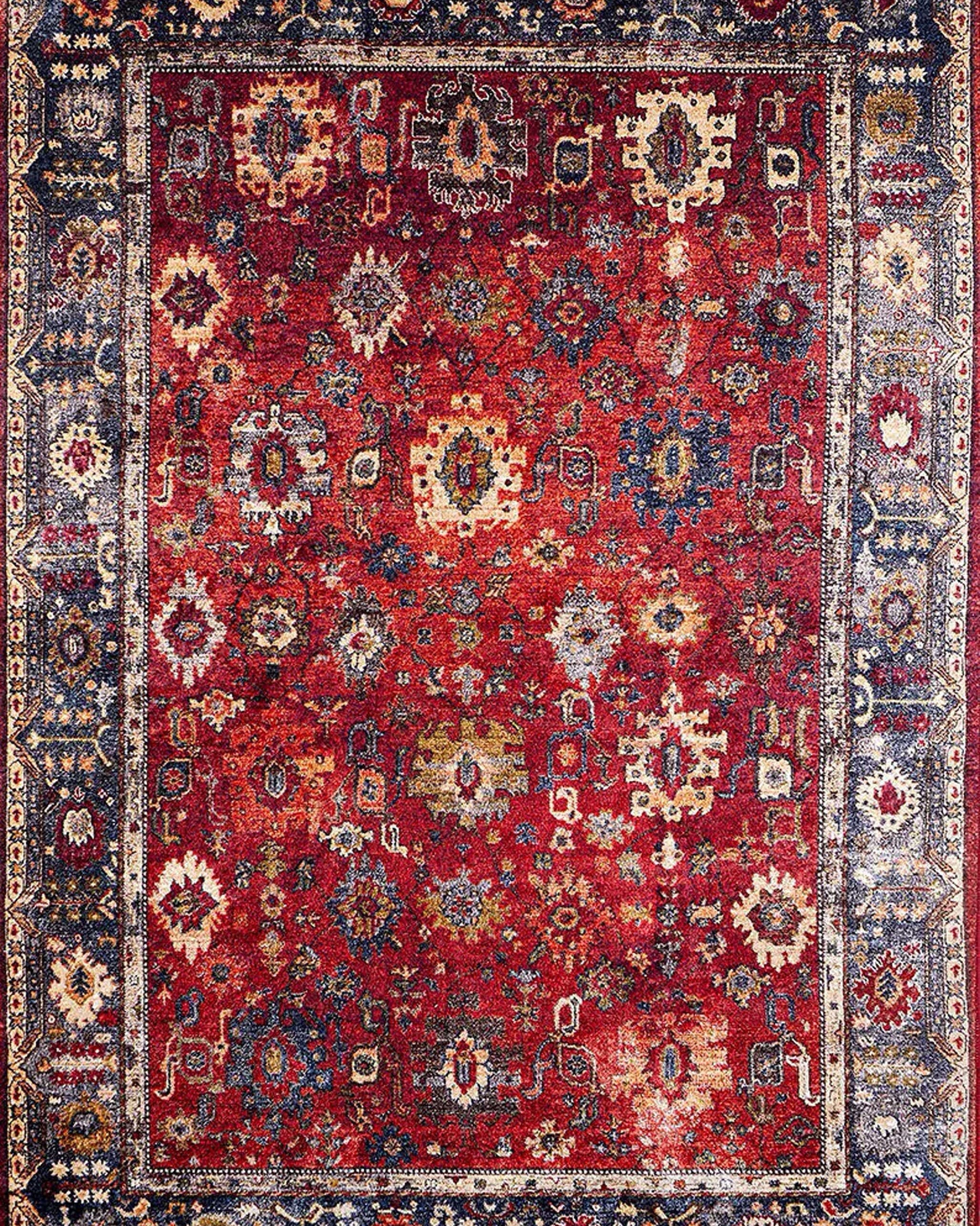 Tima Turkish Oushak Dark Red Rug