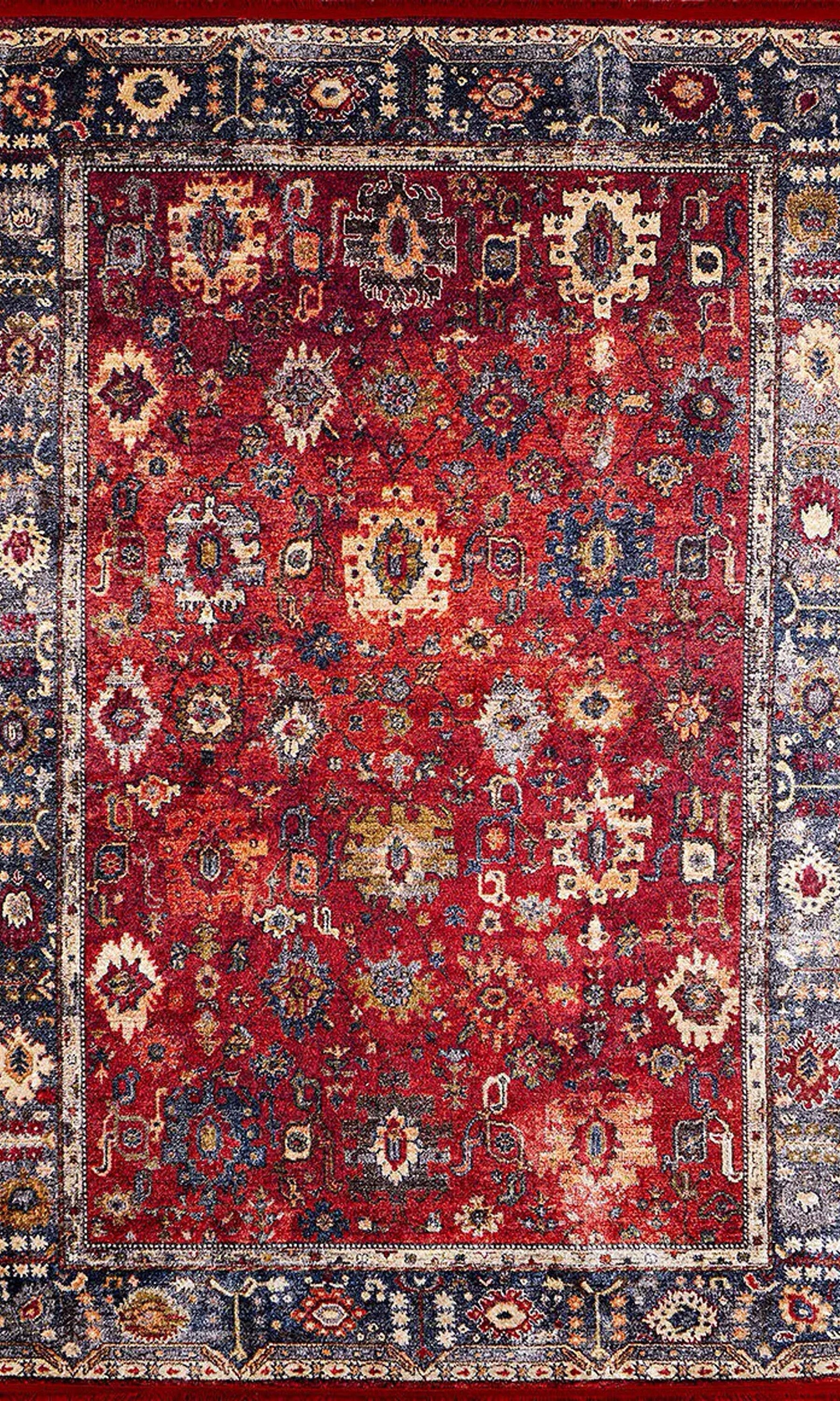 Tima Turkish Oushak Dark Red Rug