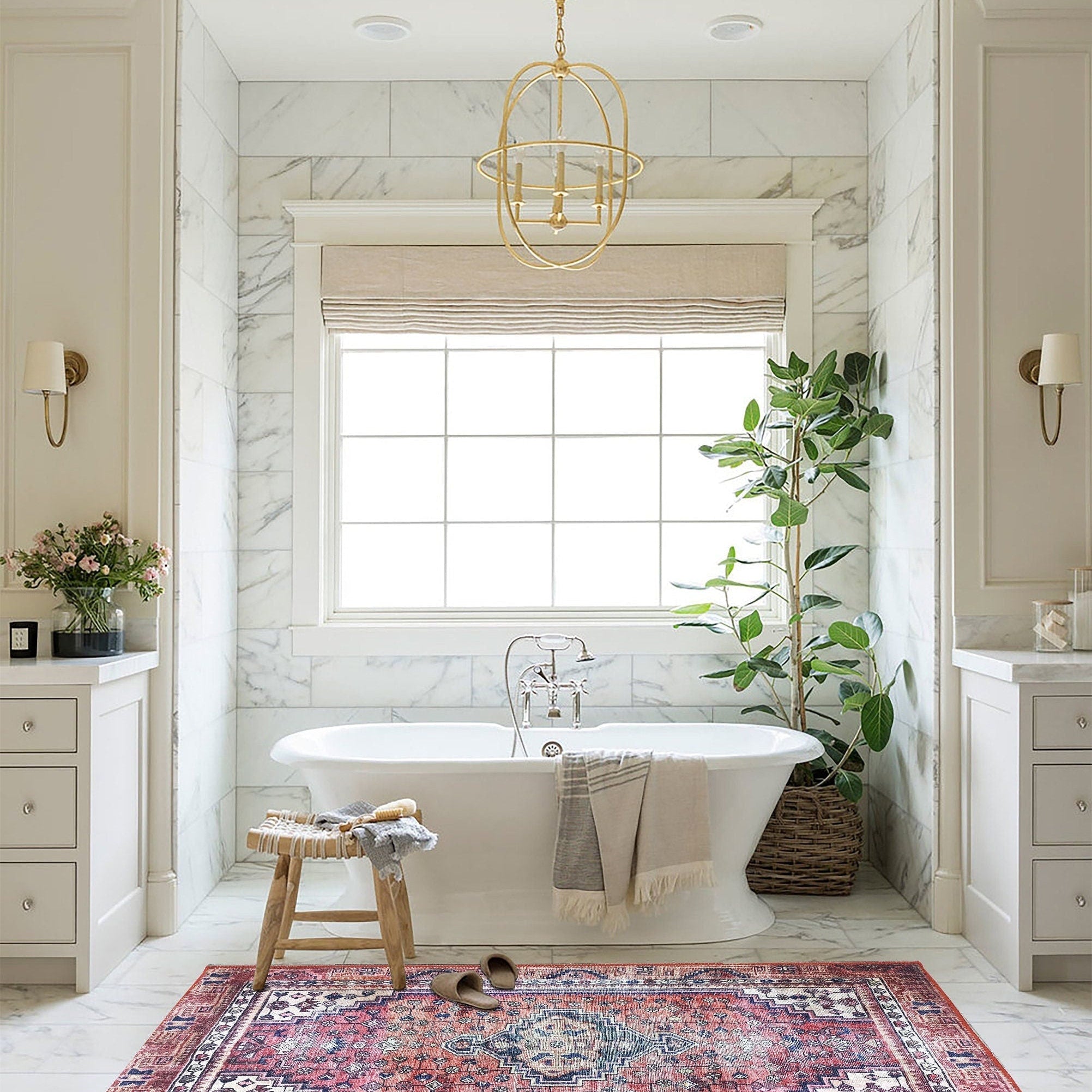 Toka Turkish Hot Pink Red Rug