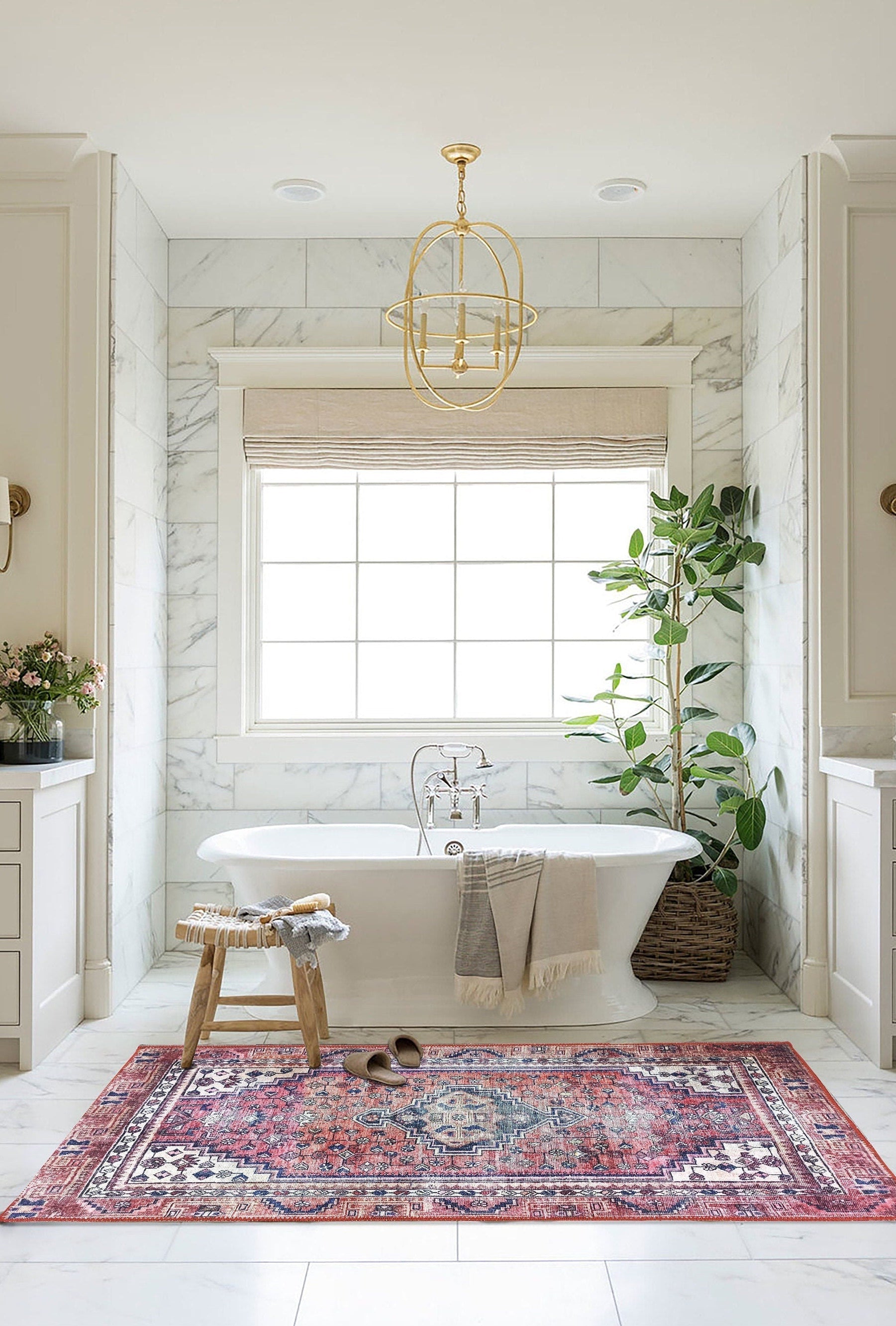 Toka Turkish Hot Pink Red Rug