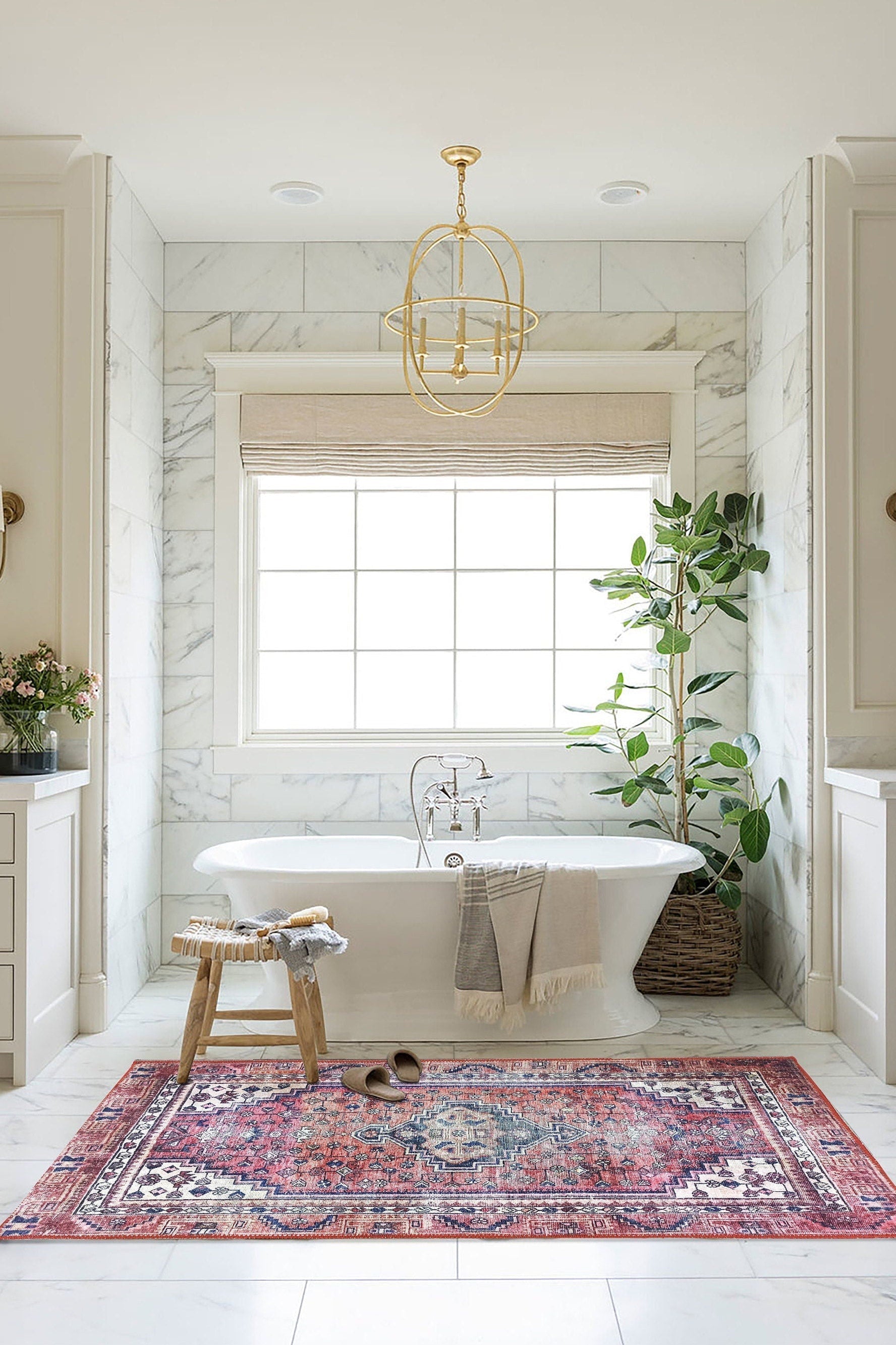 Toka Turkish Hot Pink Red Rug