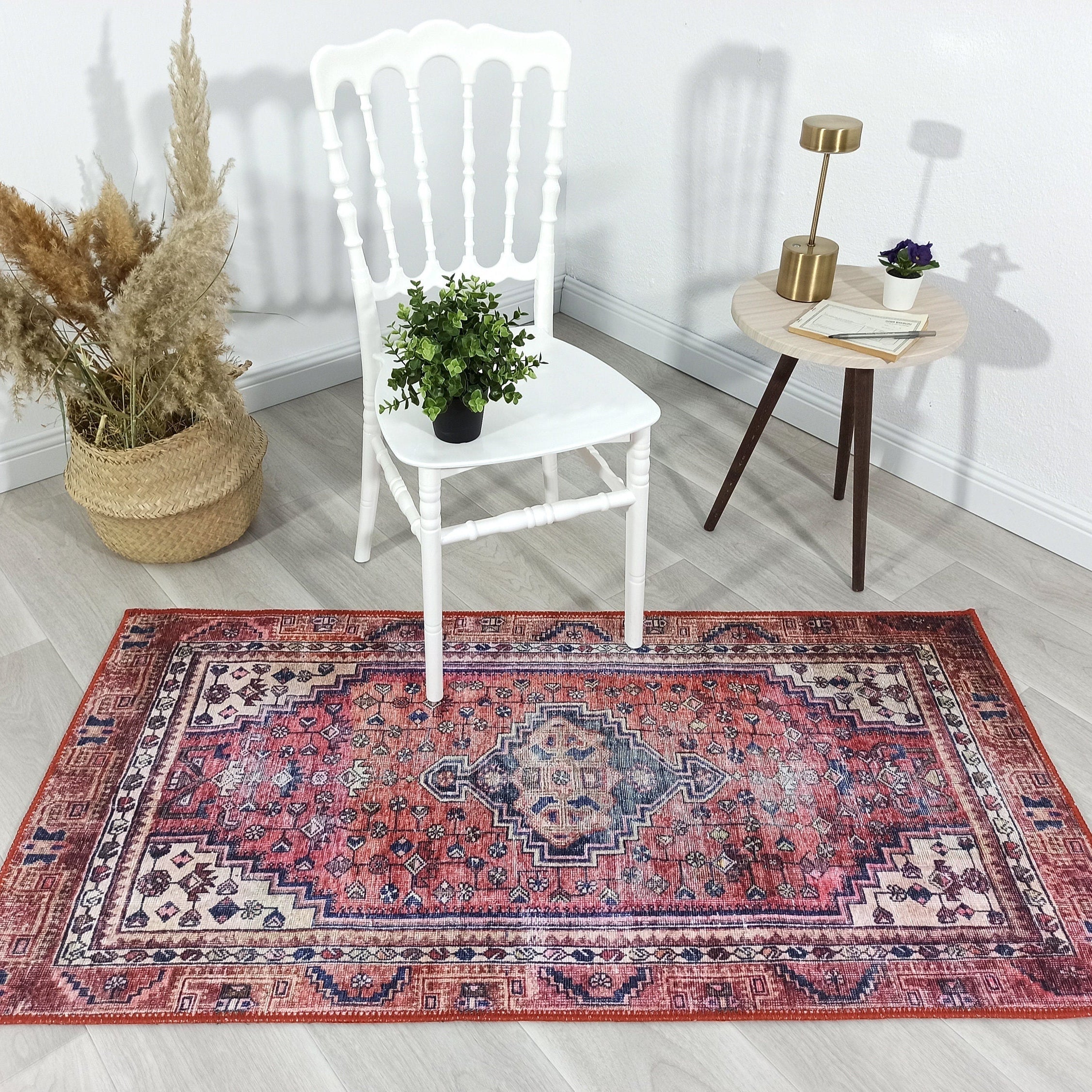 Toka Turkish Hot Pink Red Rug