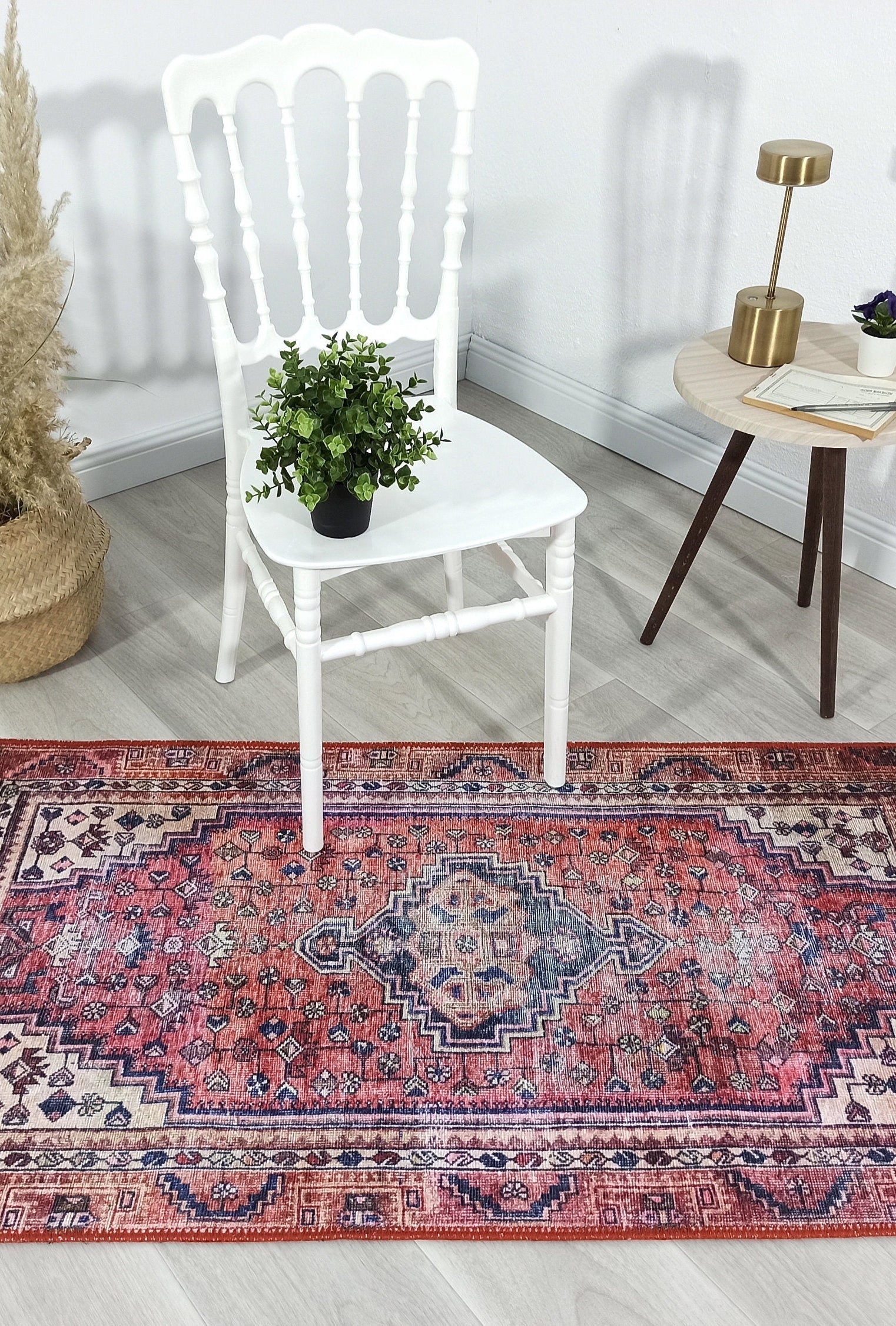 Toka Turkish Hot Pink Red Rug