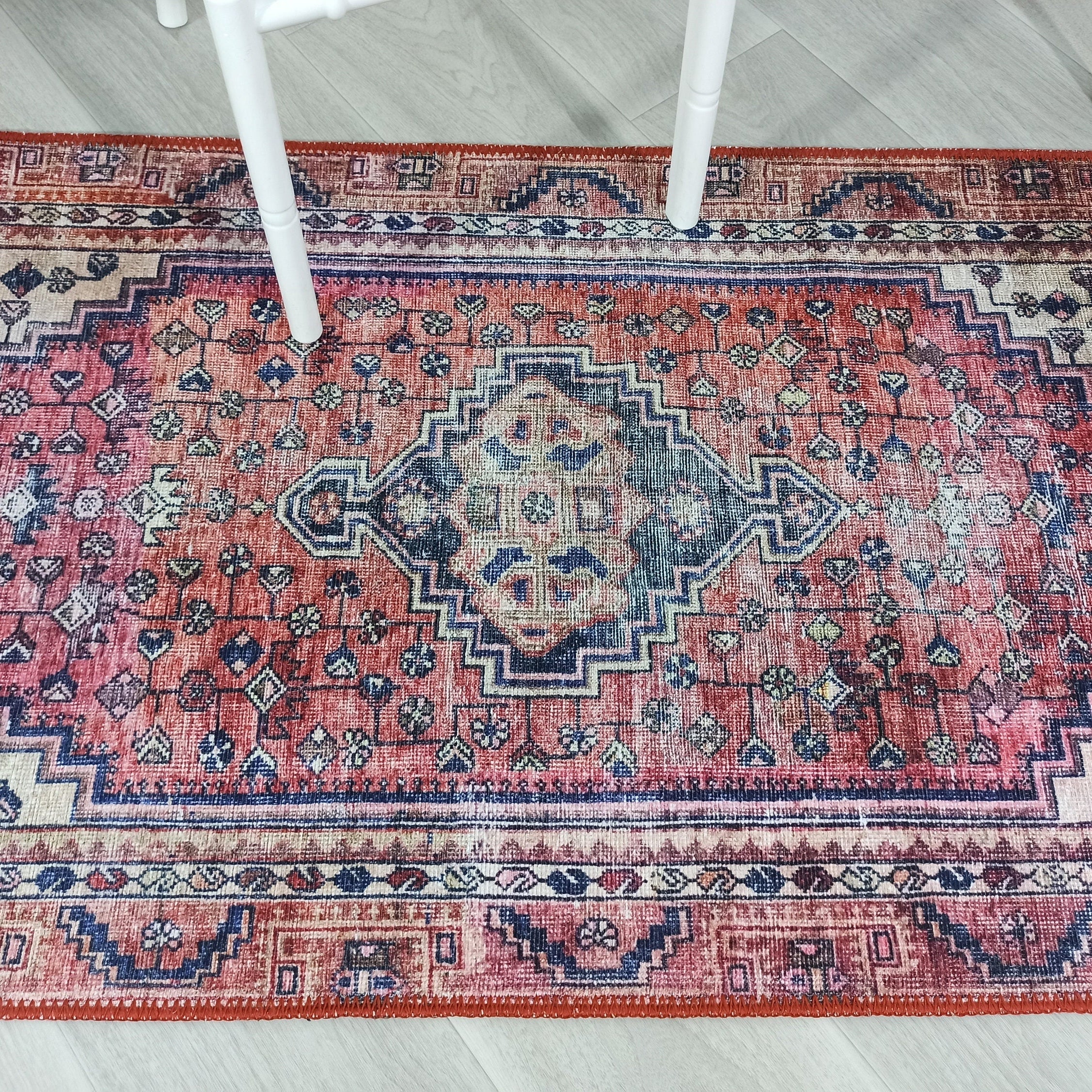 Toka Turkish Hot Pink Red Rug