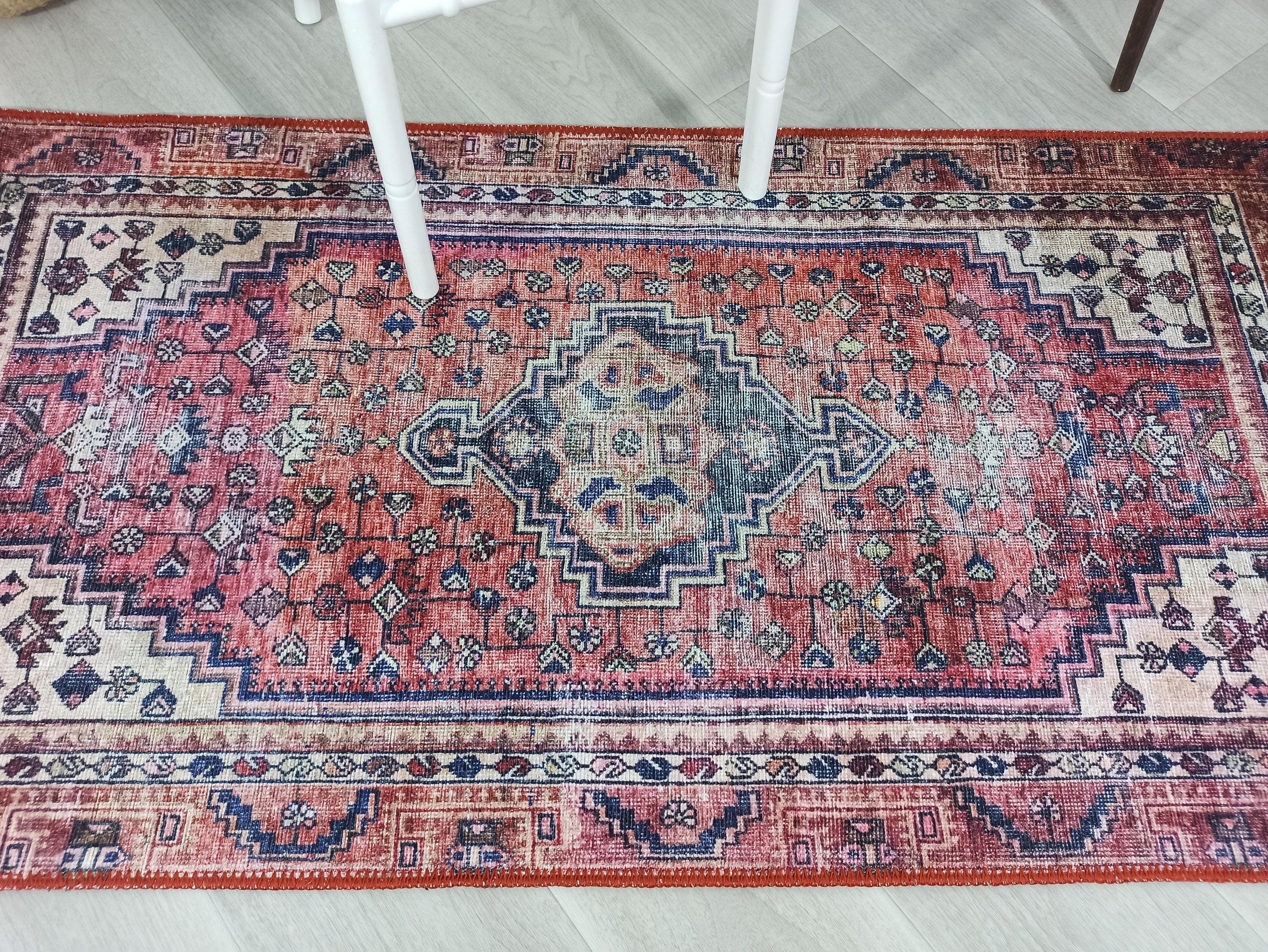 Toka Turkish Hot Pink Red Rug