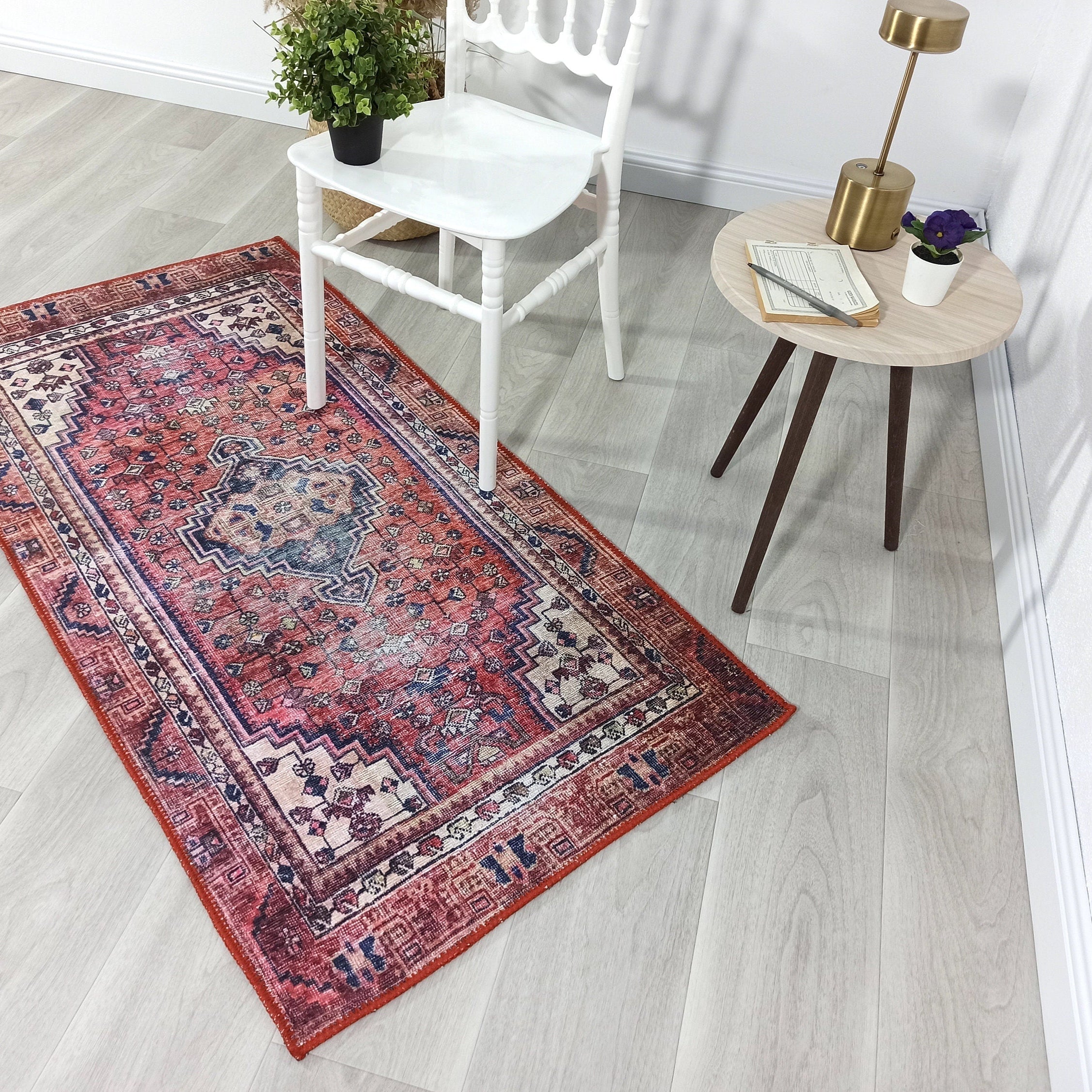 Toka Turkish Hot Pink Red Rug