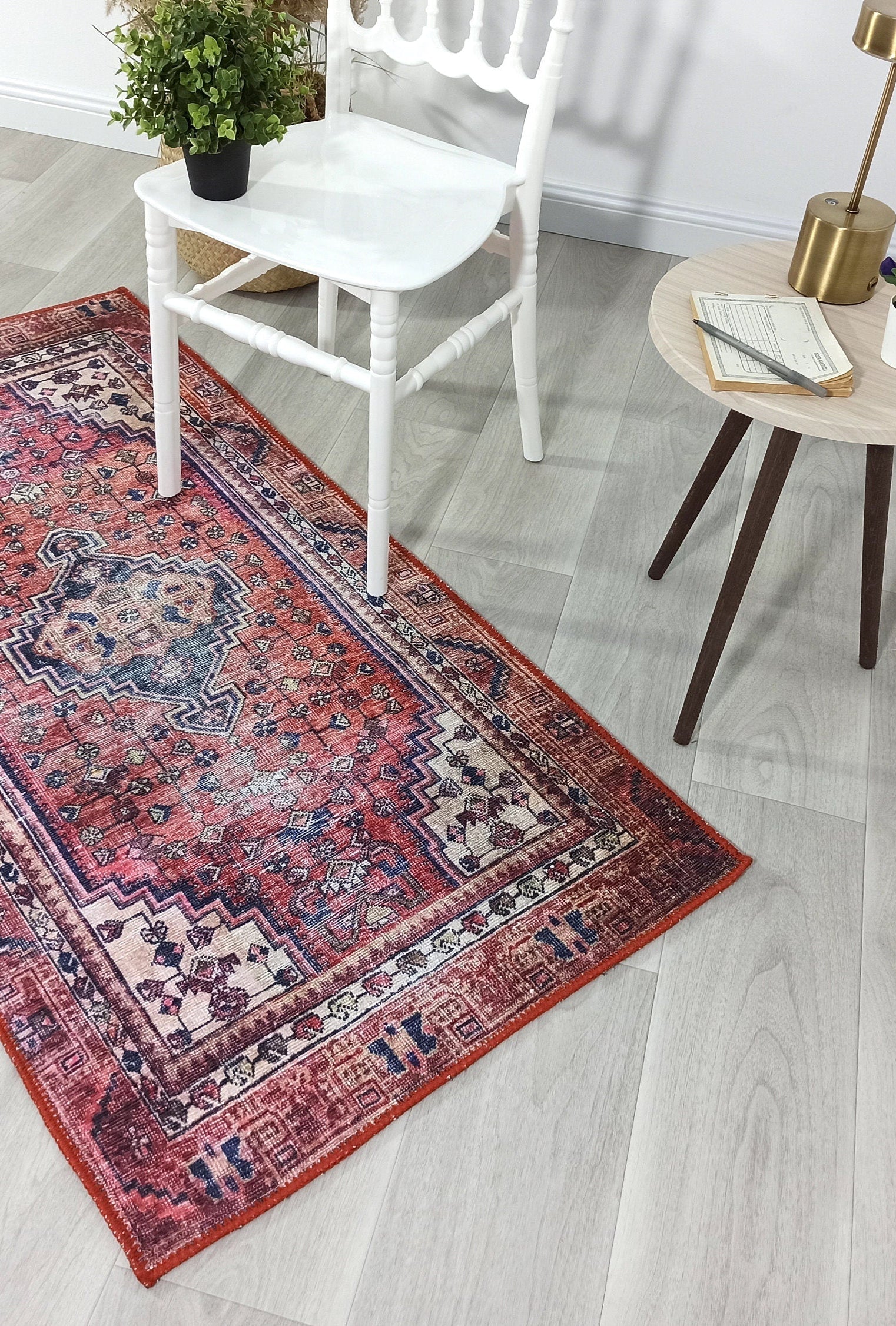 Toka Turkish Hot Pink Red Rug