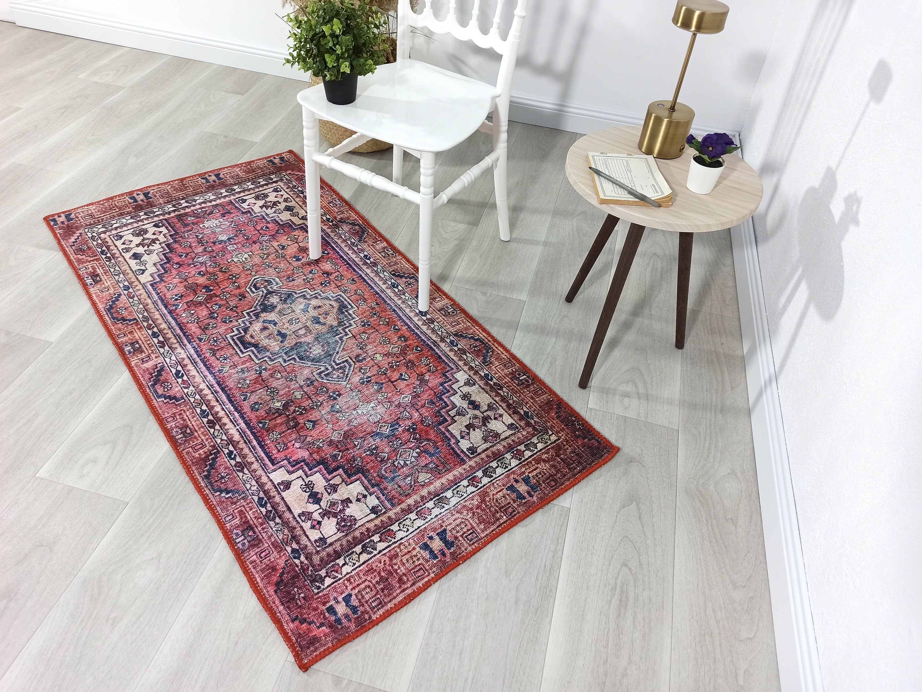 Toka Turkish Hot Pink Red Rug