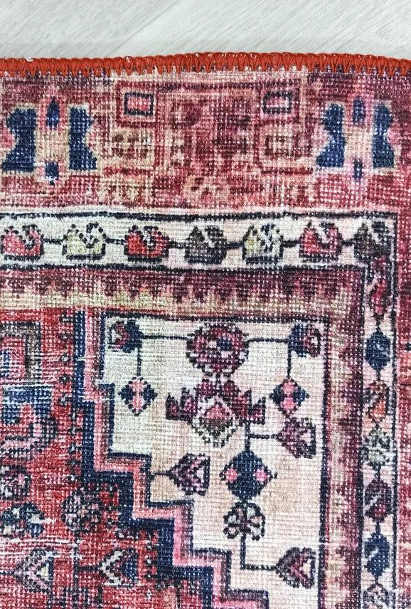 Toka Turkish Hot Pink Red Rug