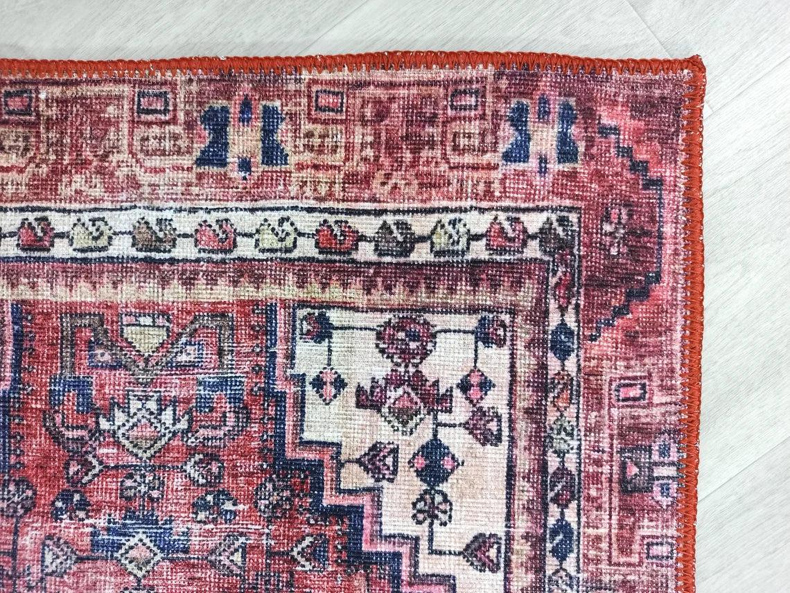Toka Turkish Hot Pink Red Rug