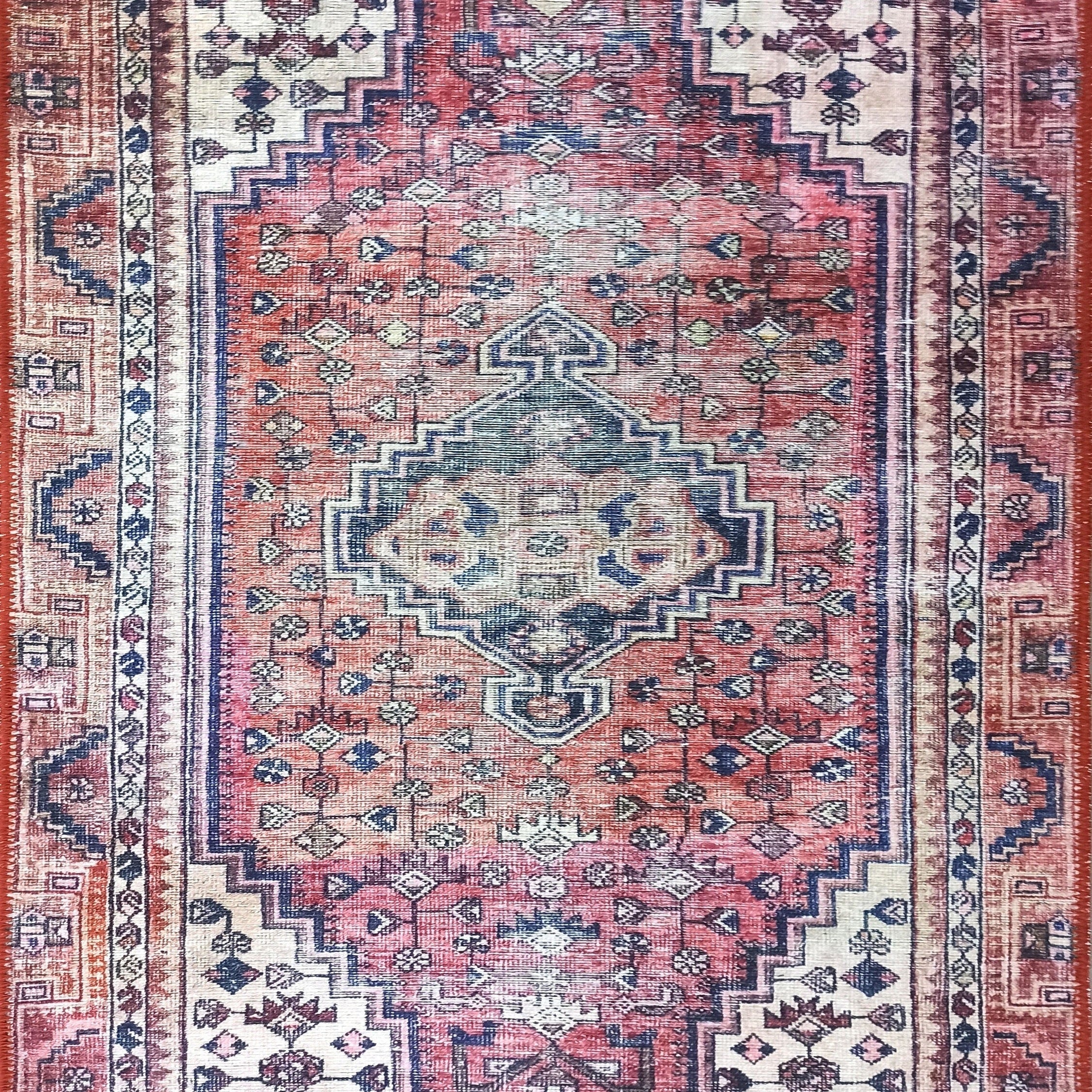 Toka Turkish Hot Pink Red Rug