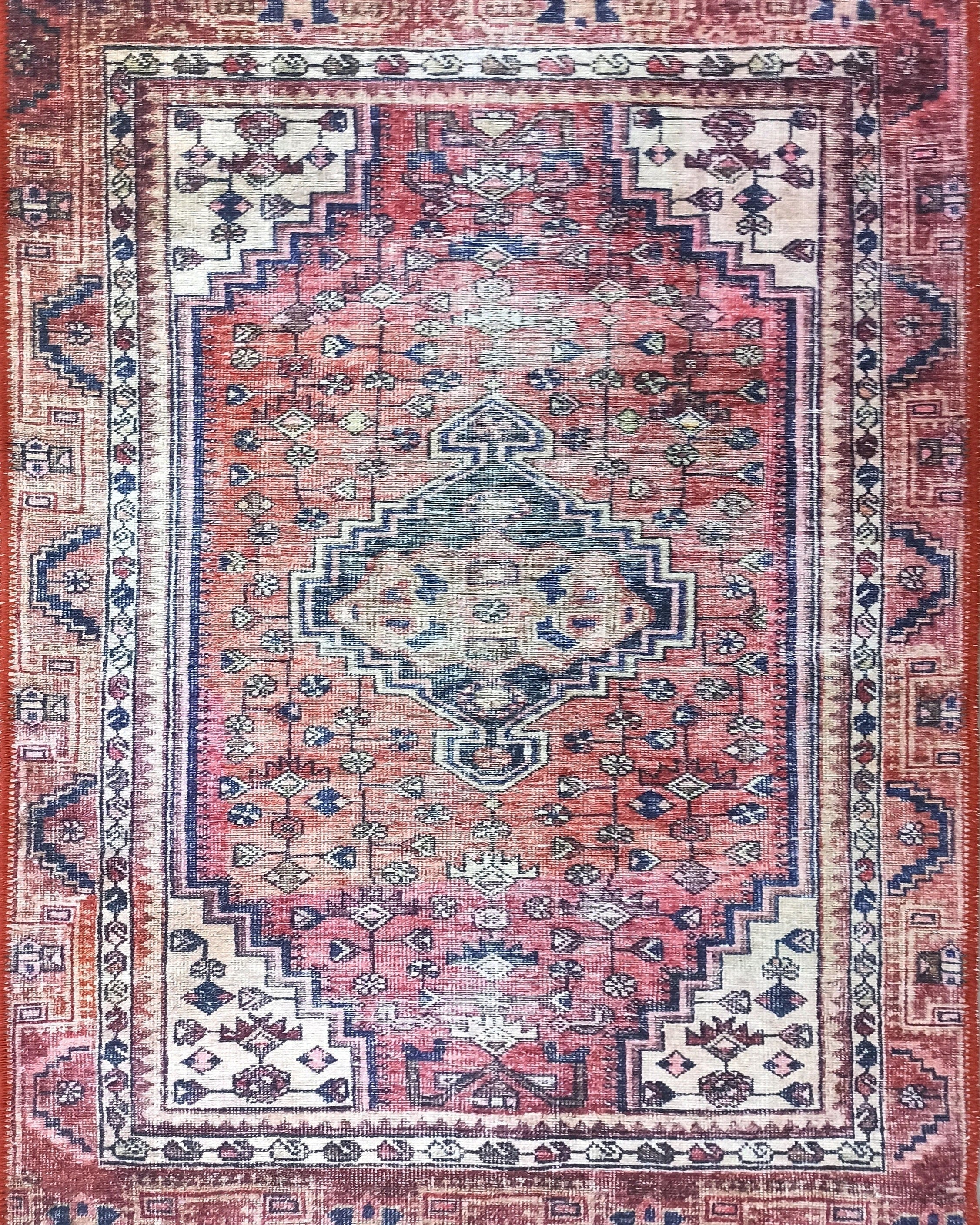 Toka Turkish Hot Pink Red Rug