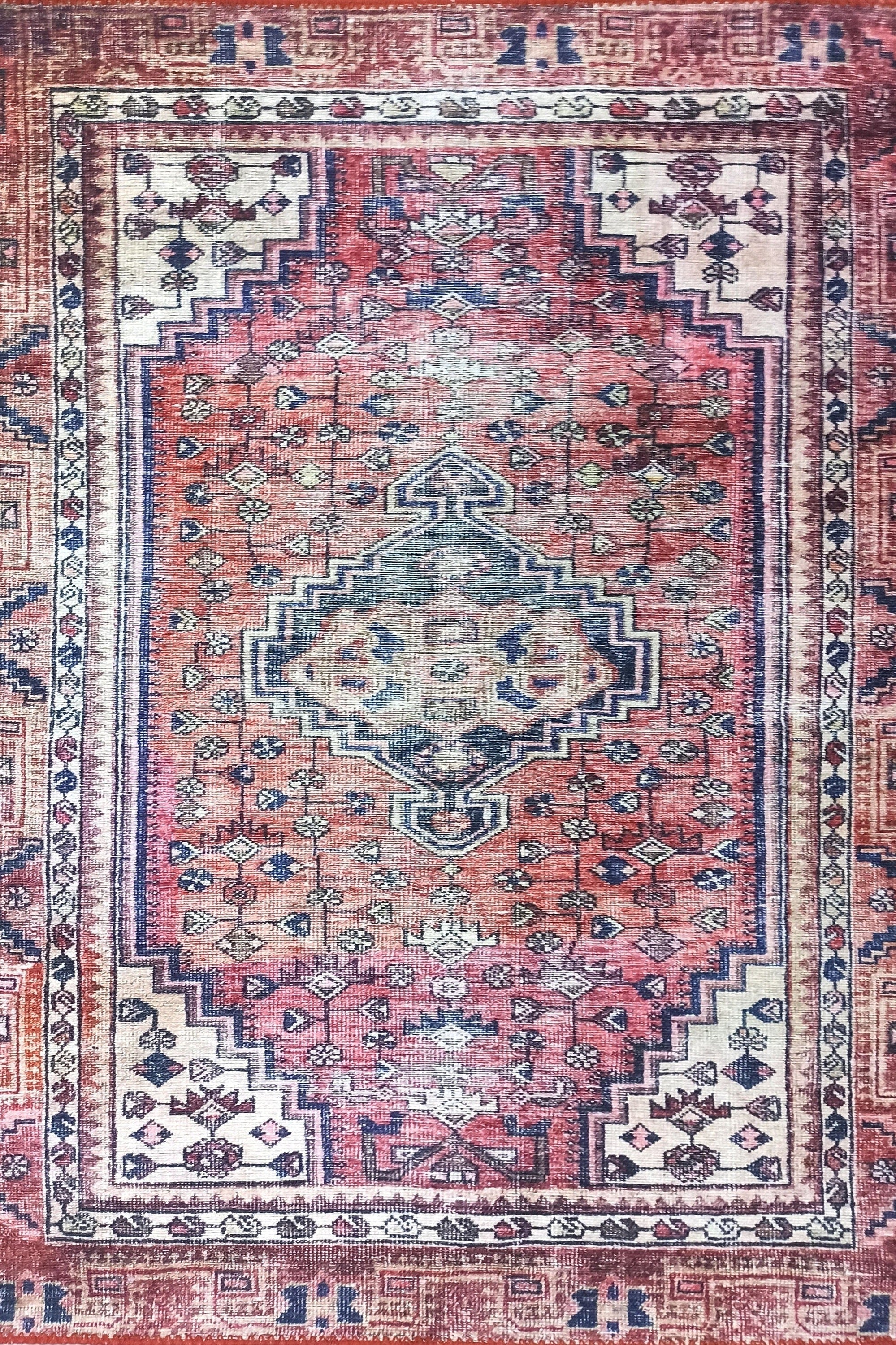 Toka Turkish Hot Pink Red Rug