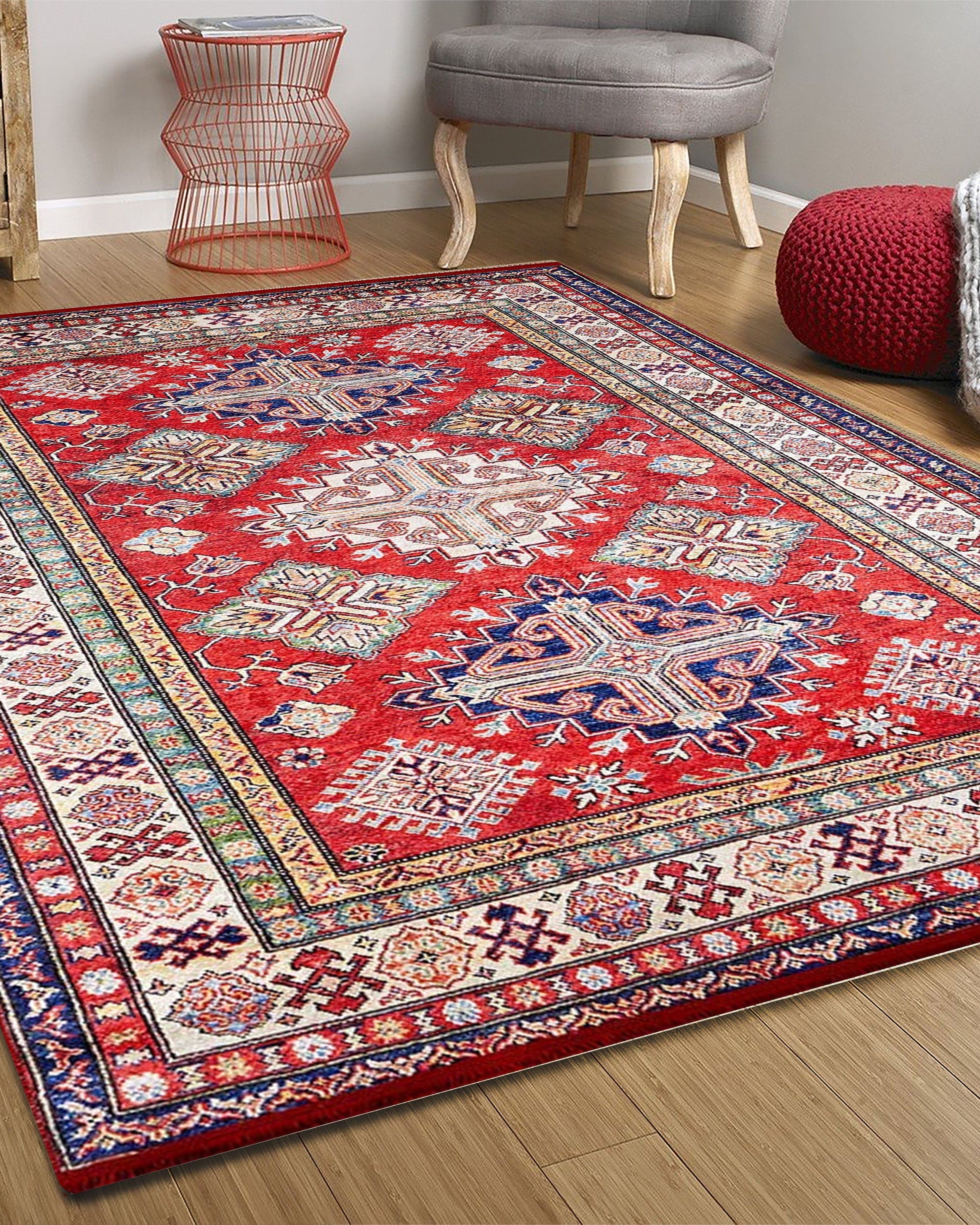 Tufa Turkish Kilim Red Beige Rug