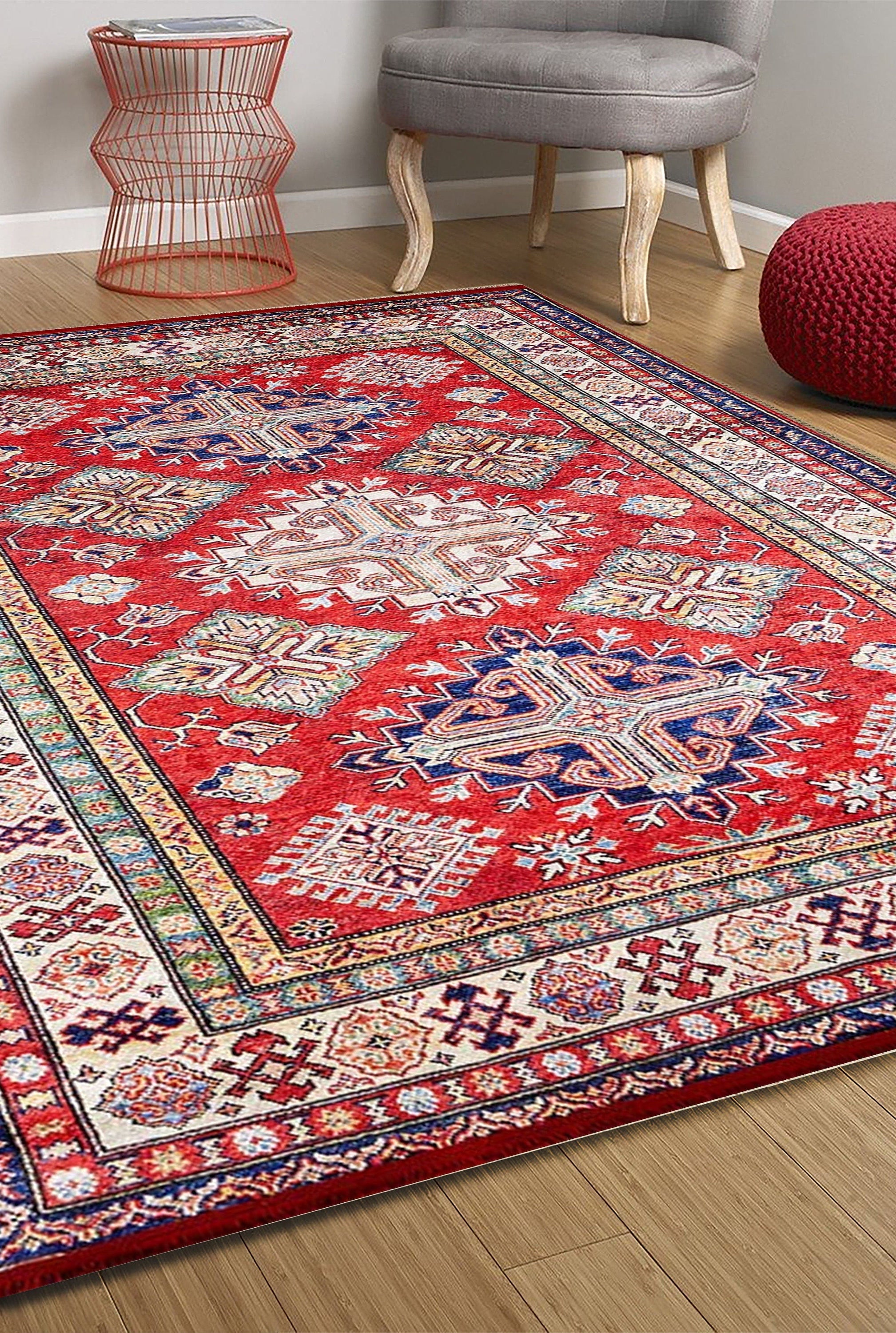 Tufa Turkish Kilim Red Beige Rug