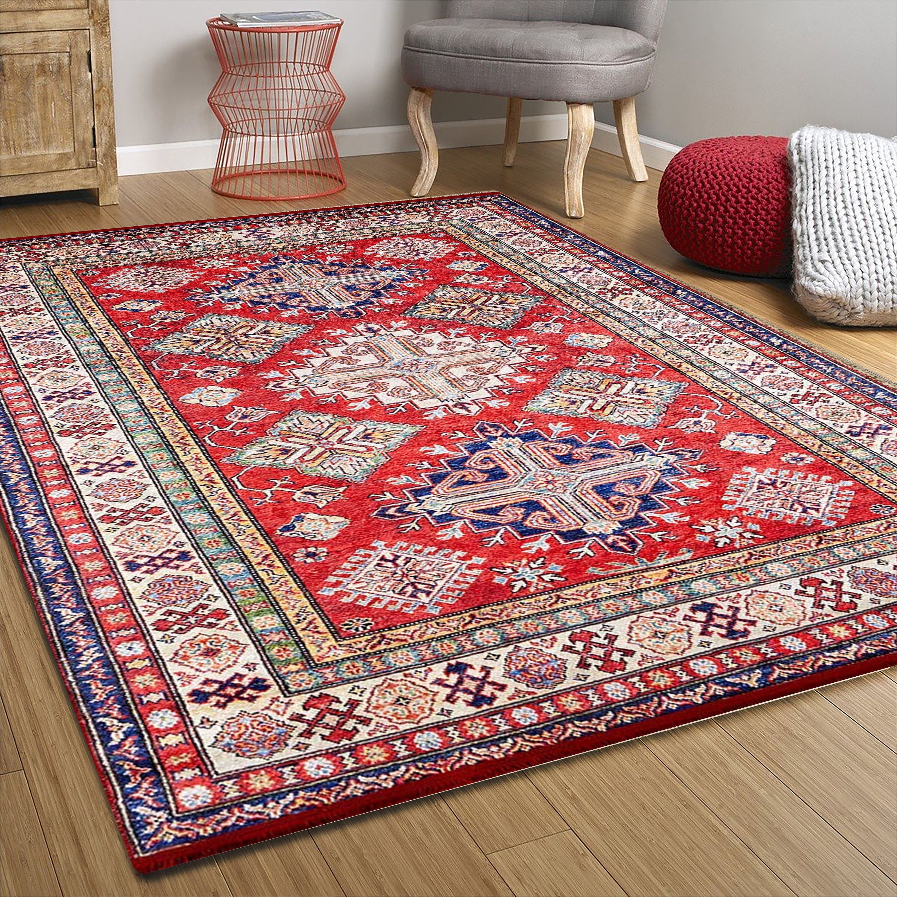 Tufa Turkish Kilim Red Beige Rug