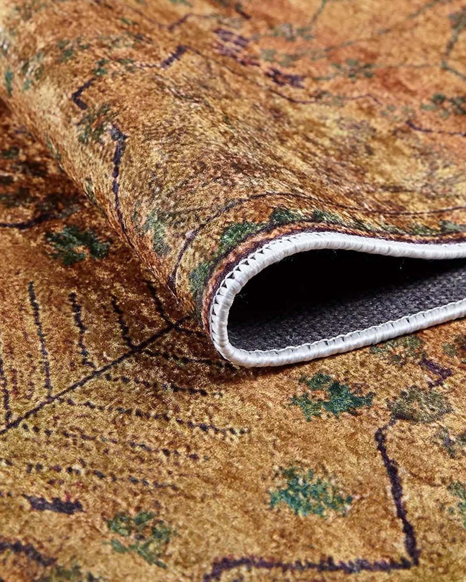 Tuni Traditional Oushak brownish yellow Turkish Rug