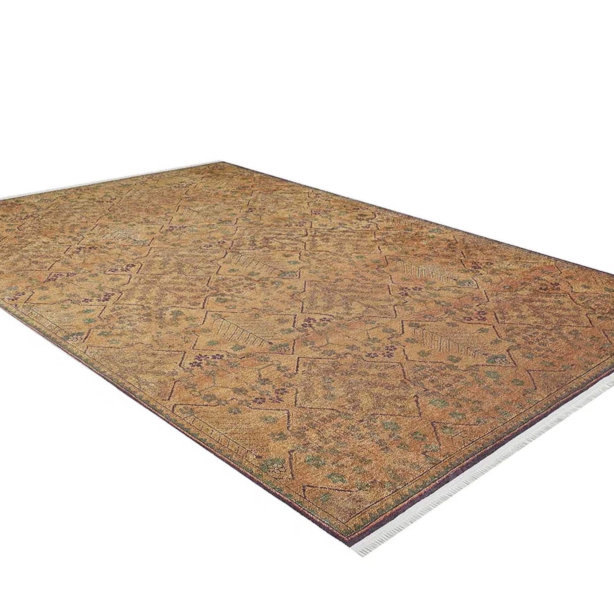 Tuni Traditional Oushak brownish yellow Turkish Rug