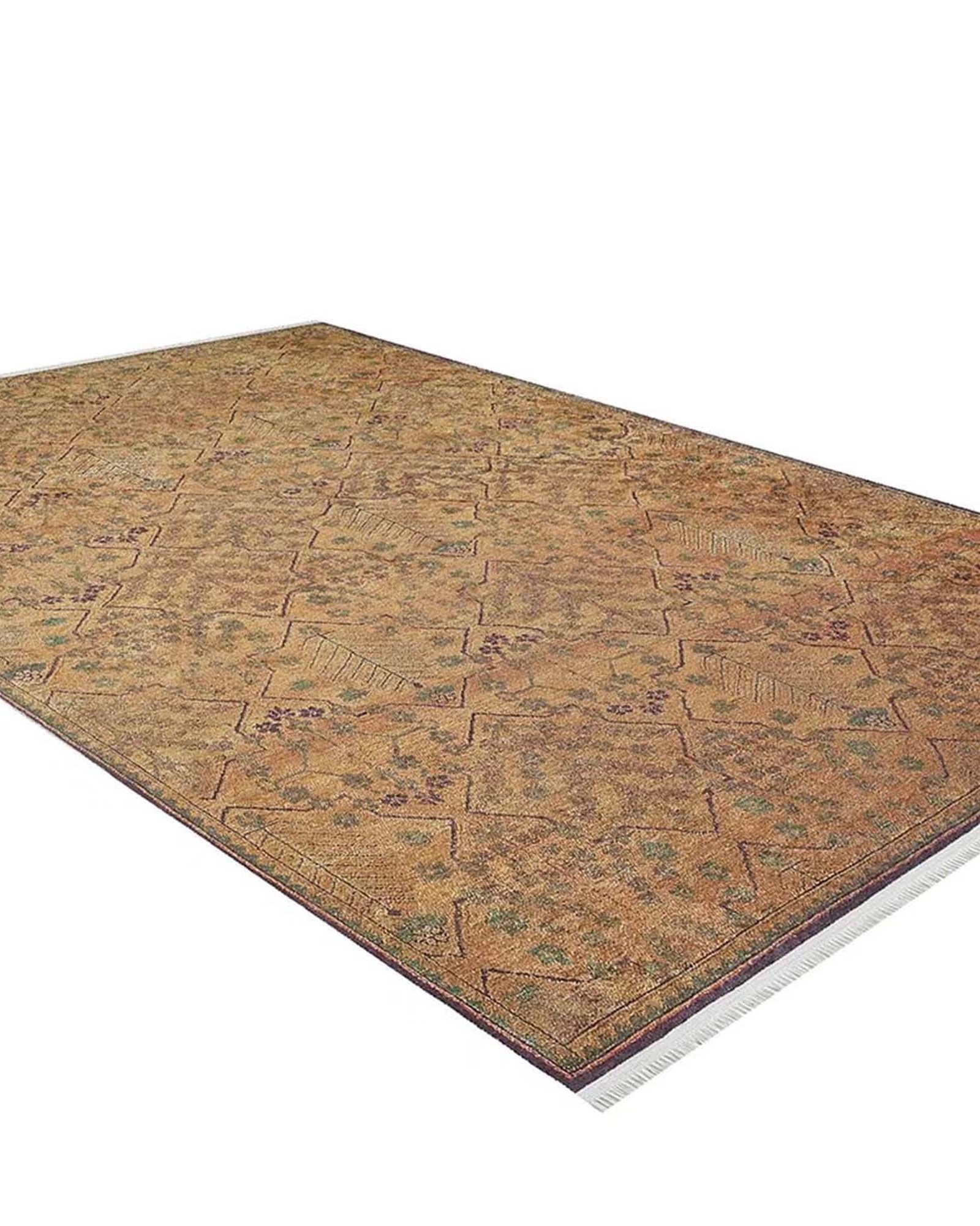 Tuni Traditional Oushak brownish yellow Turkish Rug