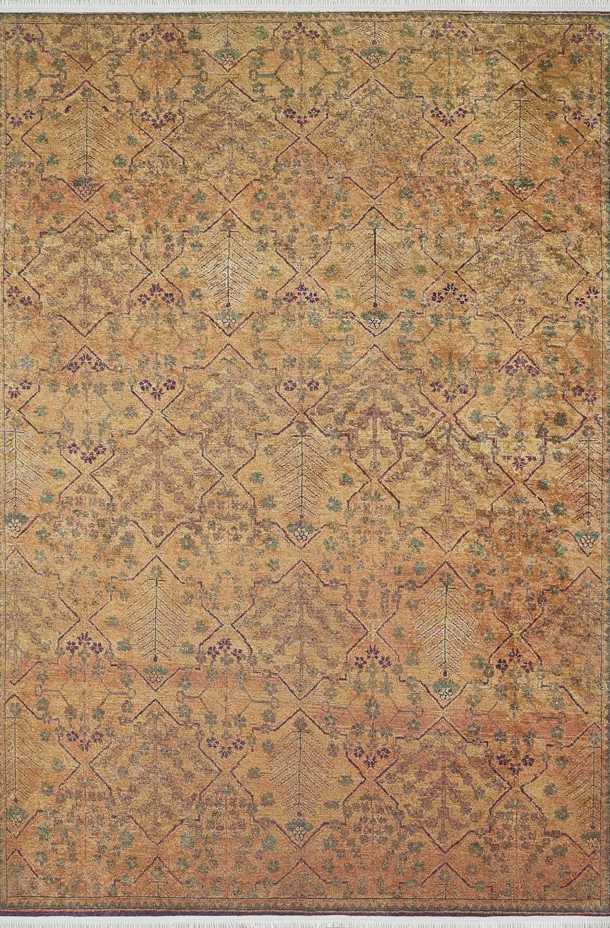 Tuni Traditional Oushak brownish yellow Turkish Rug